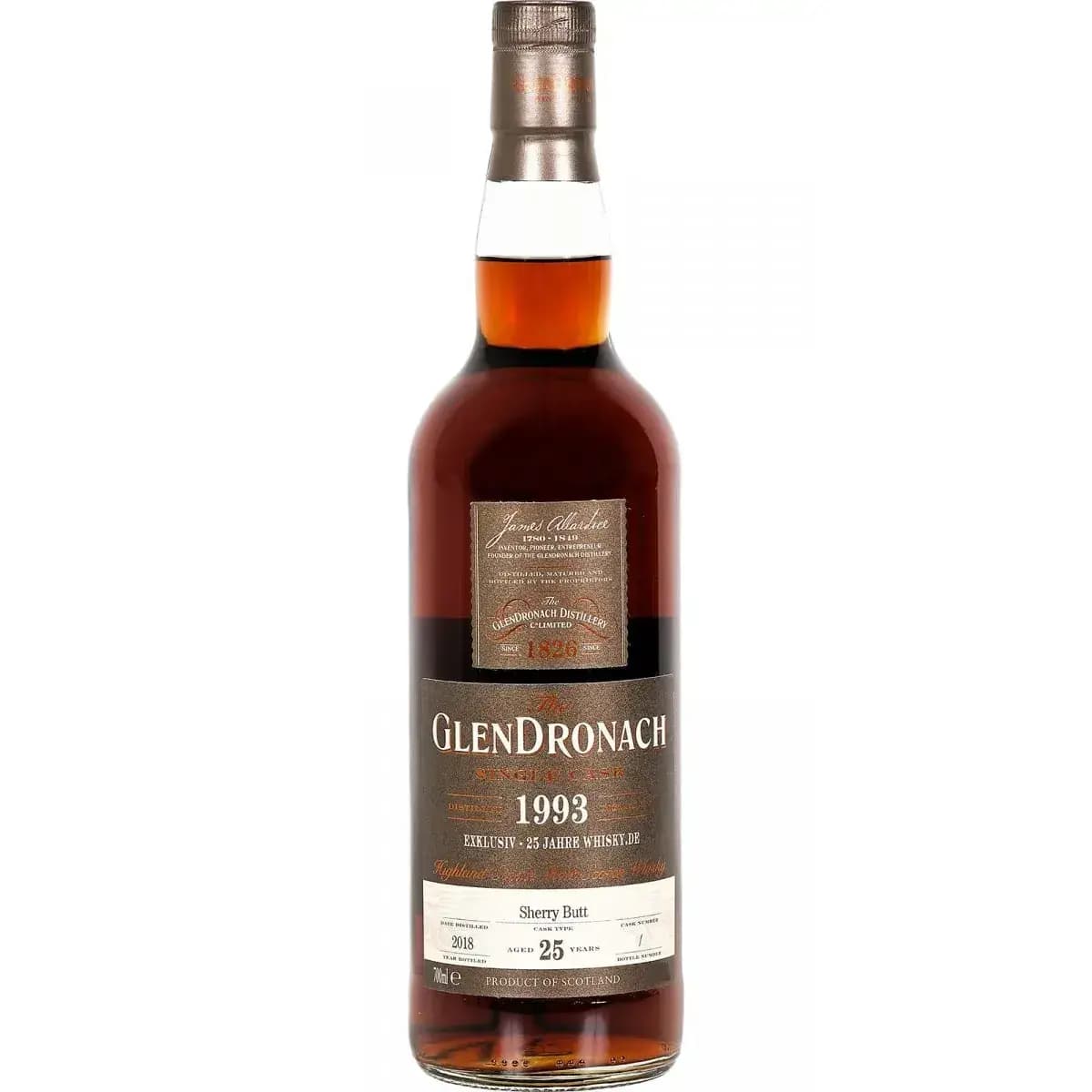 Glendronach 25 Years Old 1993 Single Cask Nr.666
