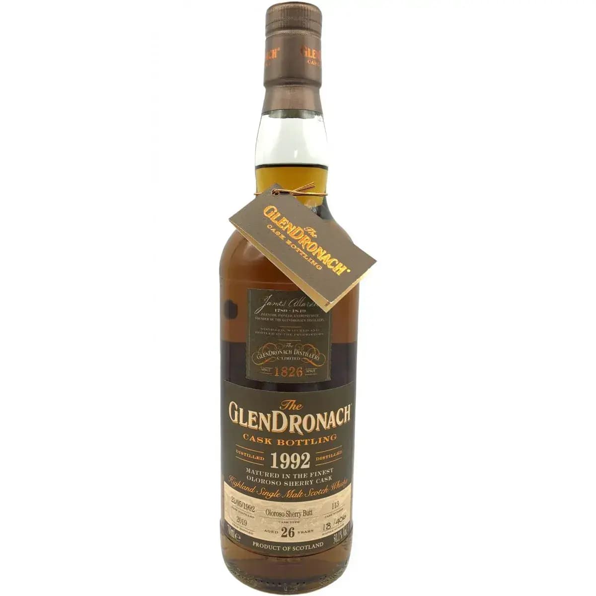 Glendronach 26 Years Old 1992 Cask Bottling - Batch 17 Cask Nr.113