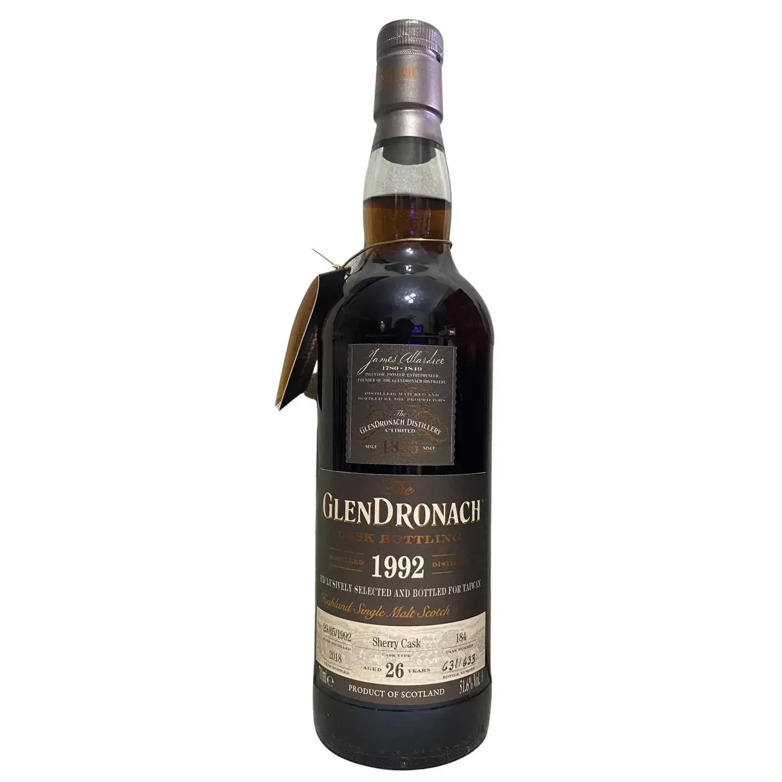 Glendronach 26 Years Old 1992 Cask Bottling Nr.184