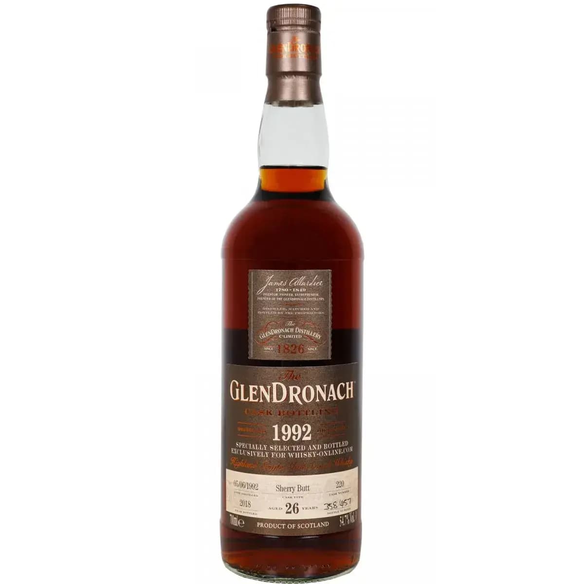 Glendronach 26 Years Old 1992 Cask Bottling Nr.220