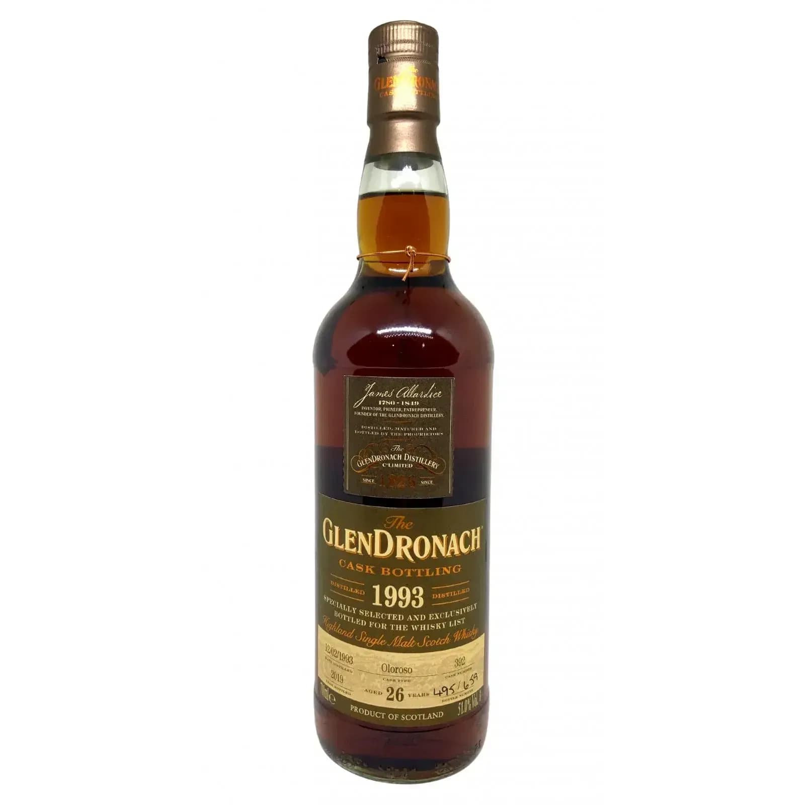 Glendronach 26 Years Old 1993 Cask Bottling Nr.392