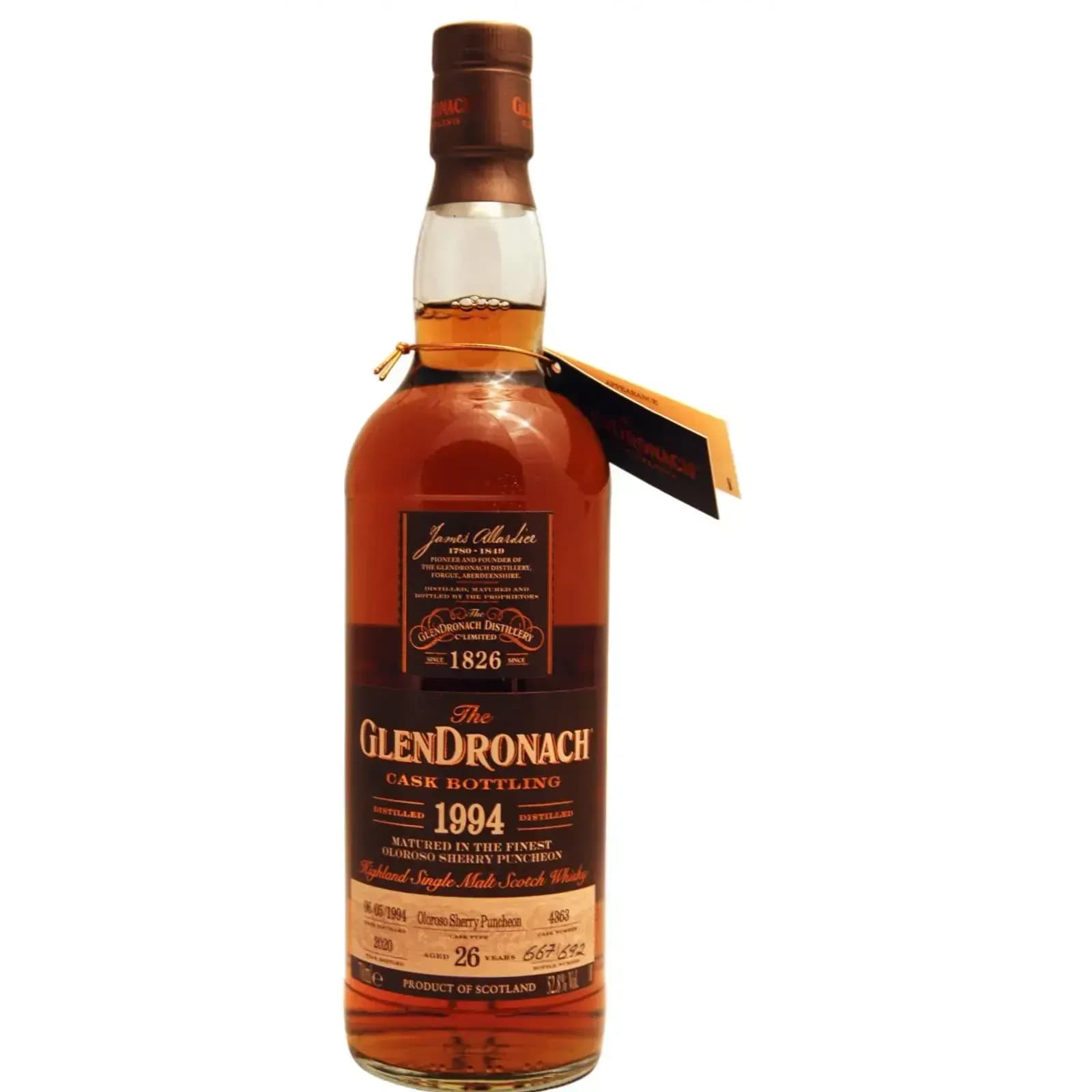 Glendronach 26 Years Old 1994 Cask Bottling - Batch 18 Cask Nr.4363