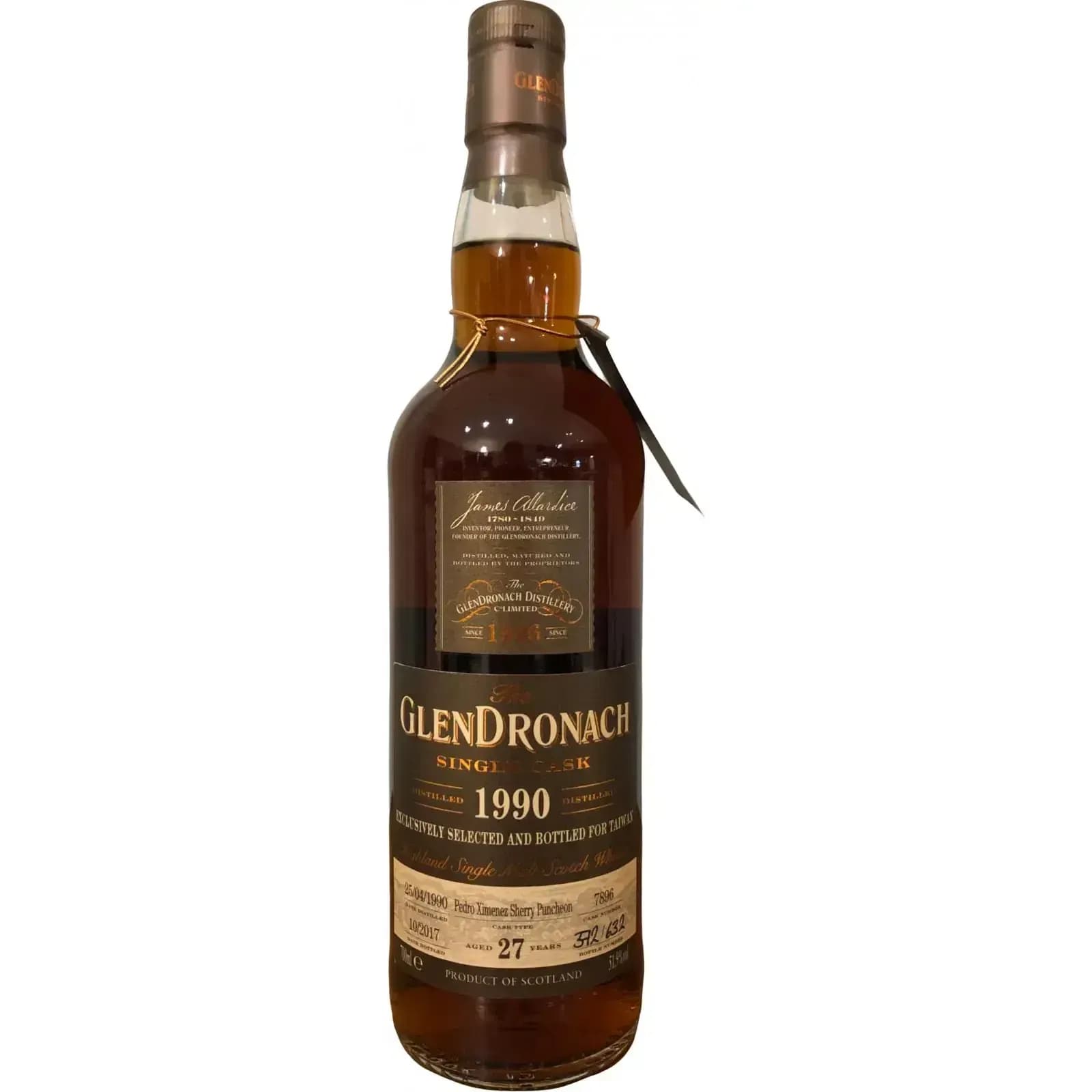 Glendronach 27 Years Old 1990 Single Cask Nr.7896