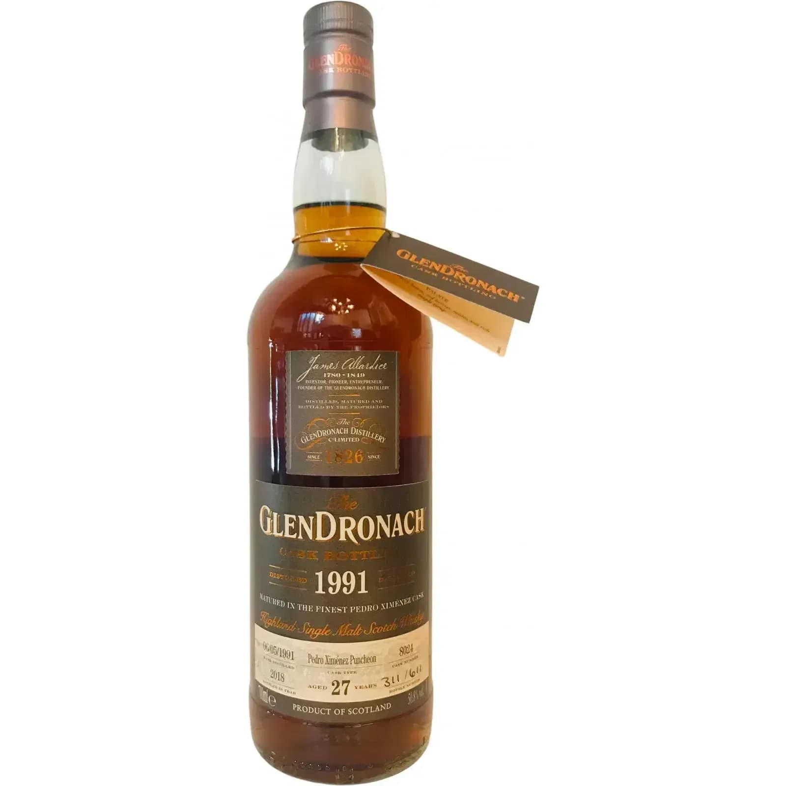 Glendronach 27 Years Old 1991 Cask Bottling Nr.8024
