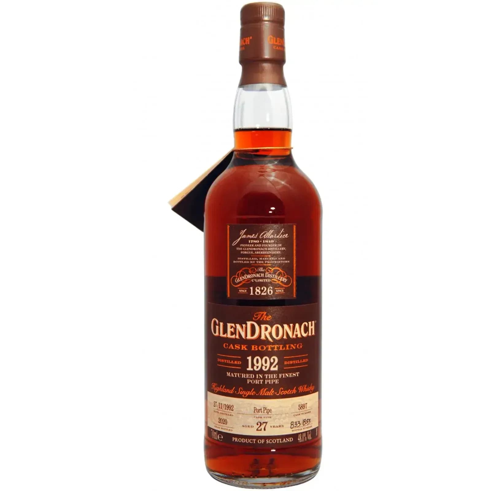 Glendronach 27 Years Old 1992 Cask Bottling - Batch 18 Cask Nr.5897