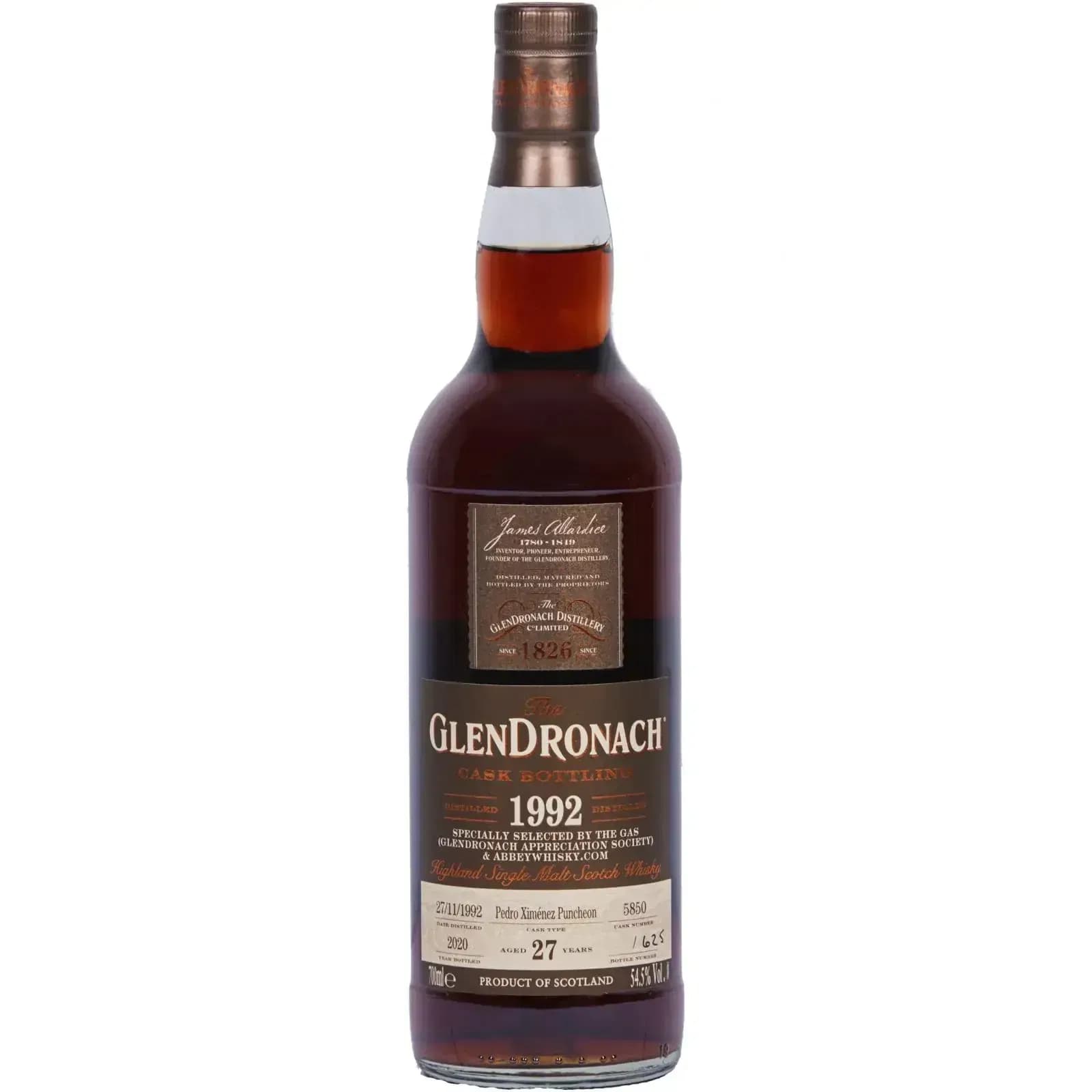 Glendronach 27 Years Old 1992 Cask Bottling Nr.5850