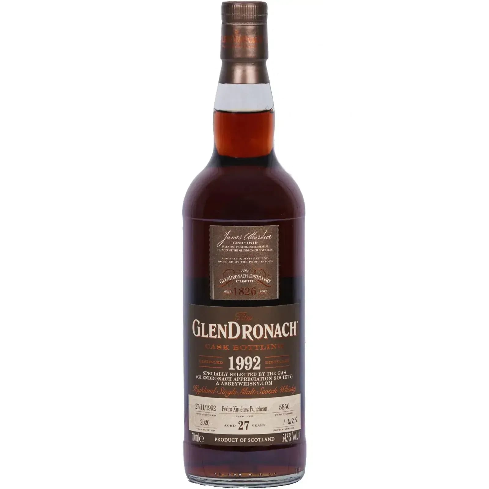 Glendronach 27 Years Old 1992 Cask Bottling Nr.5850