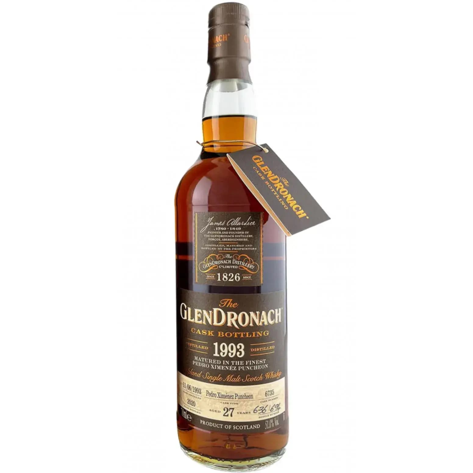 Glendronach 27 Years Old 1993 Cask Bottling - Batch 18 Cask Nr.6735