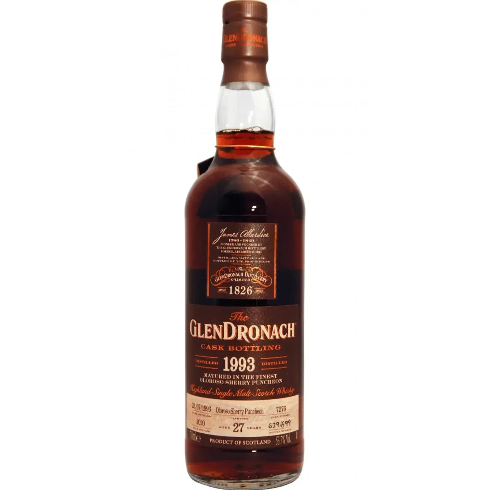 Glendronach 27 Years Old 1993 Cask Bottling - Batch 18 Cask Nr.7276