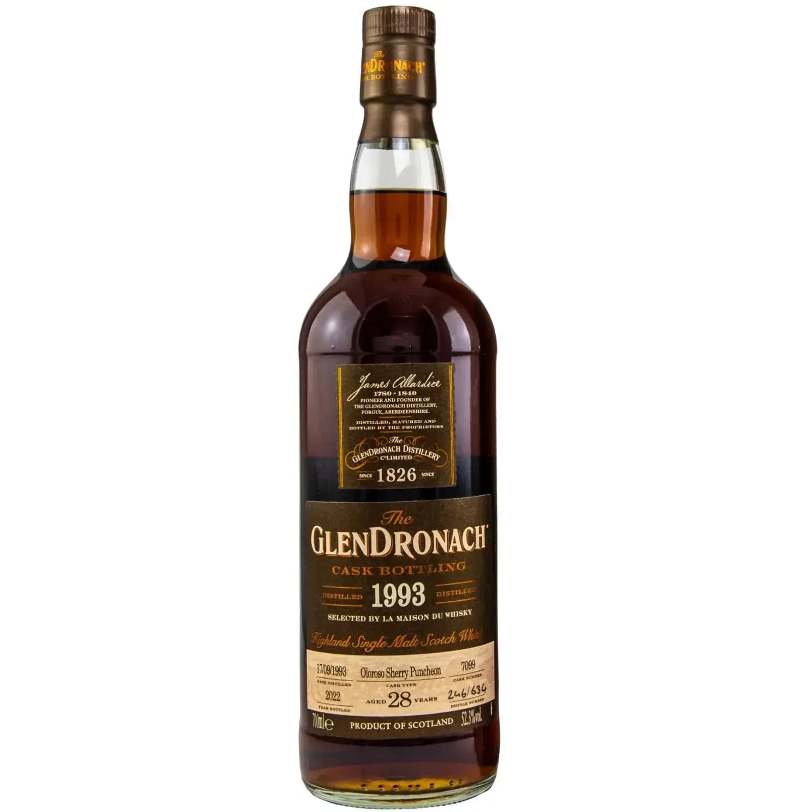 Glendronach 28 Years Old 1993 Cask Bottling Nr.7099