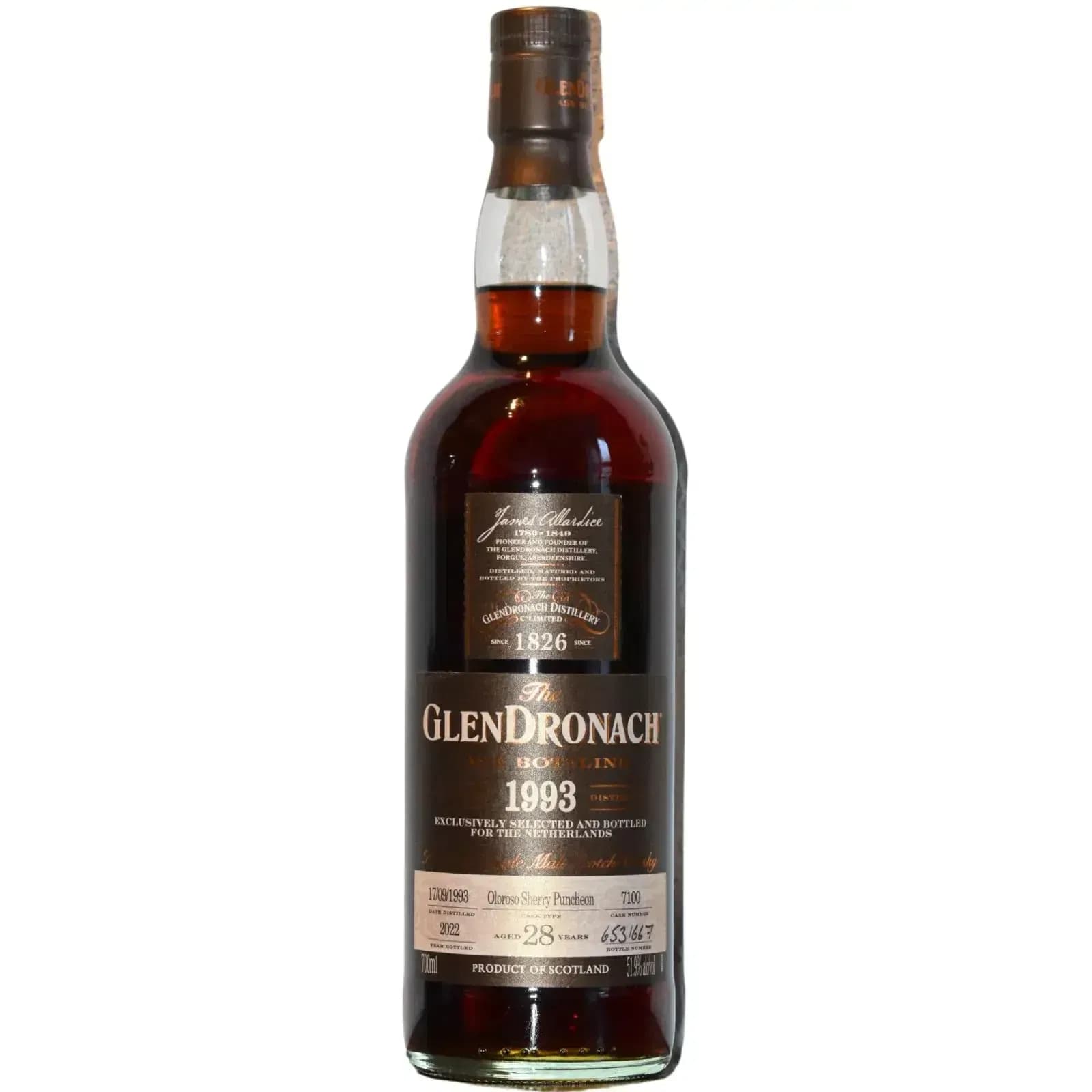 Glendronach 28 Years Old 1993 Cask Bottling Nr.7100