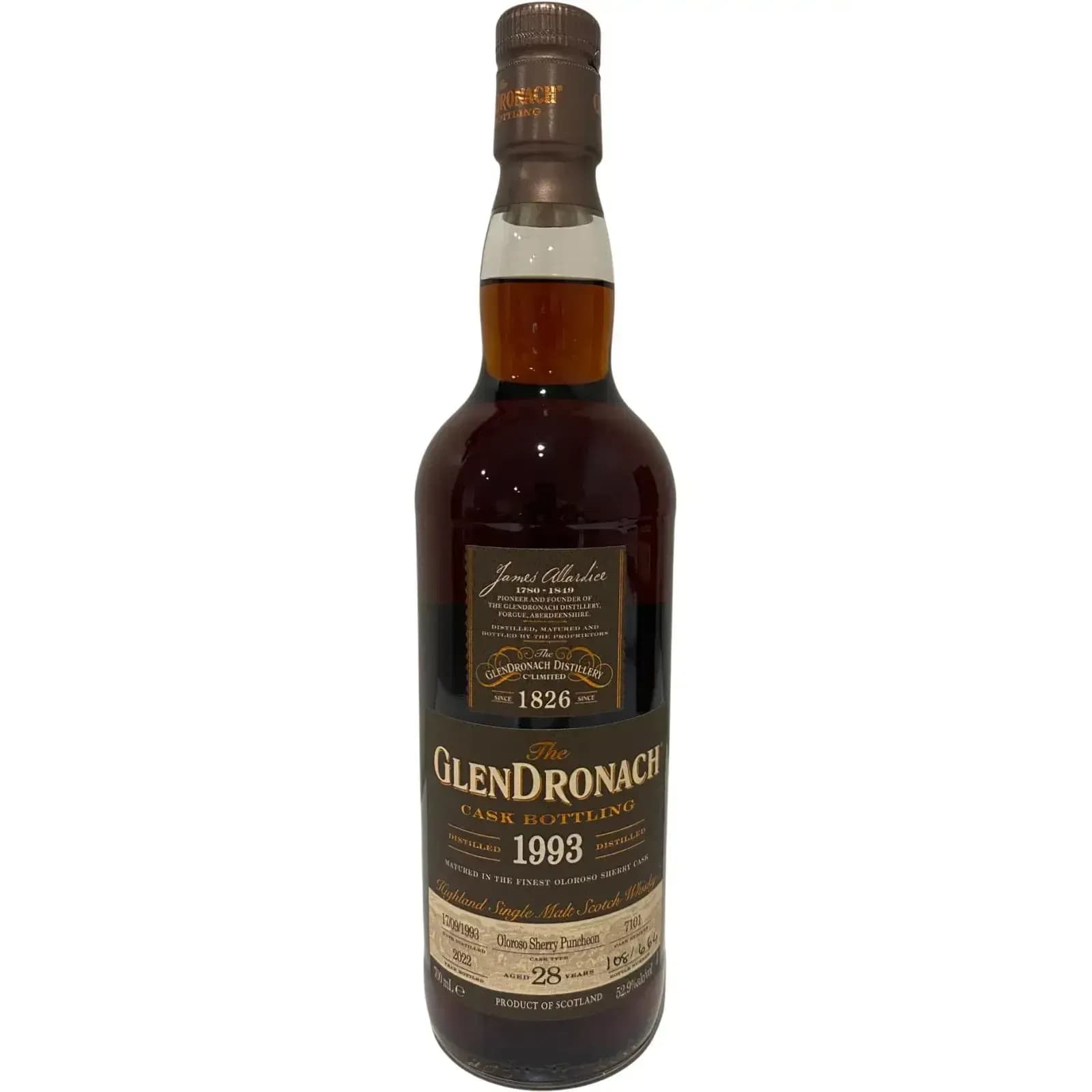 Glendronach 28 Years Old 1993 Cask Bottling Nr.7101