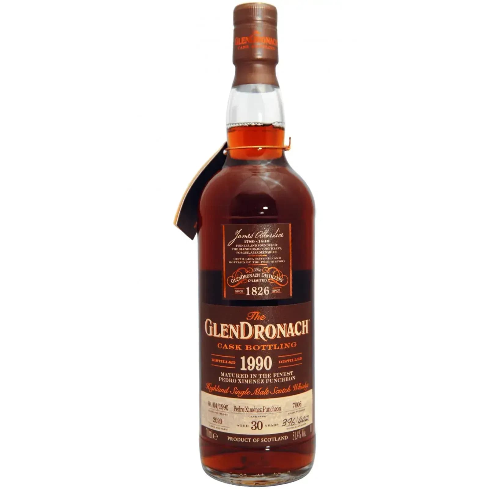 Glendronach 30 Years Old 1990 Cask Bottling - Batch 18 Cask Nr.7006