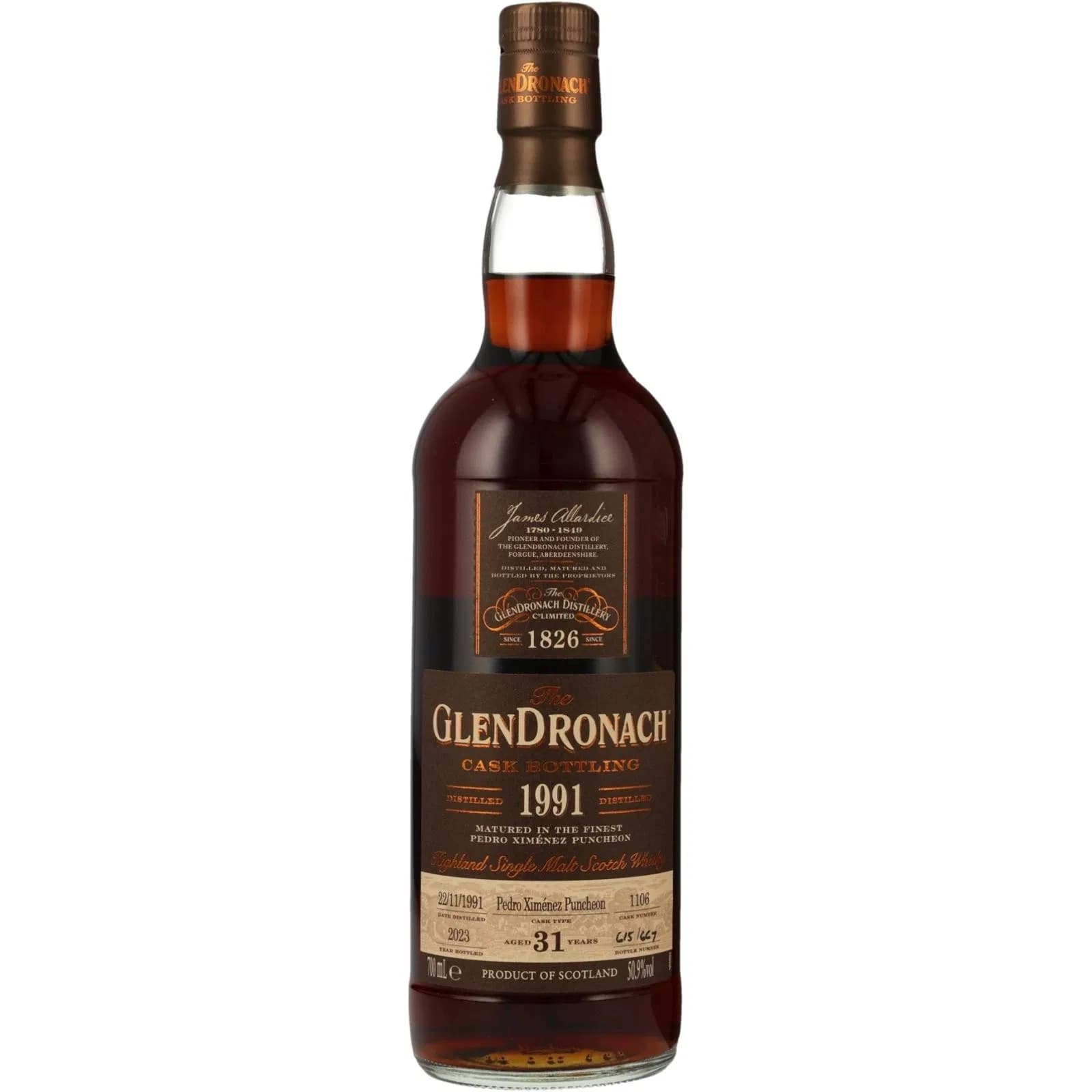 Glendronach 31 Years Old 1991 PX Puncheon 1106