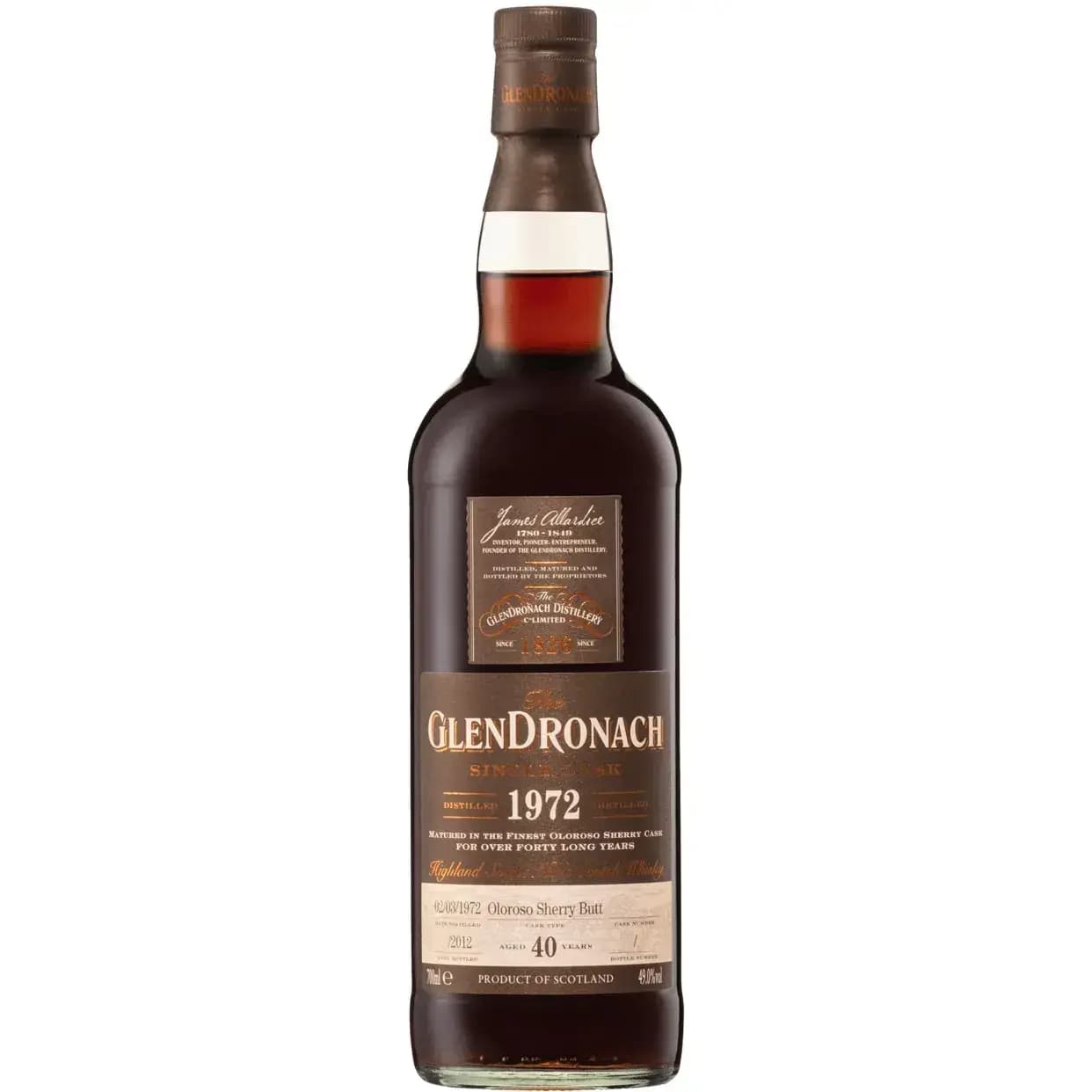 Glendronach 40 Years Old 1972 Single Cask Nr.704