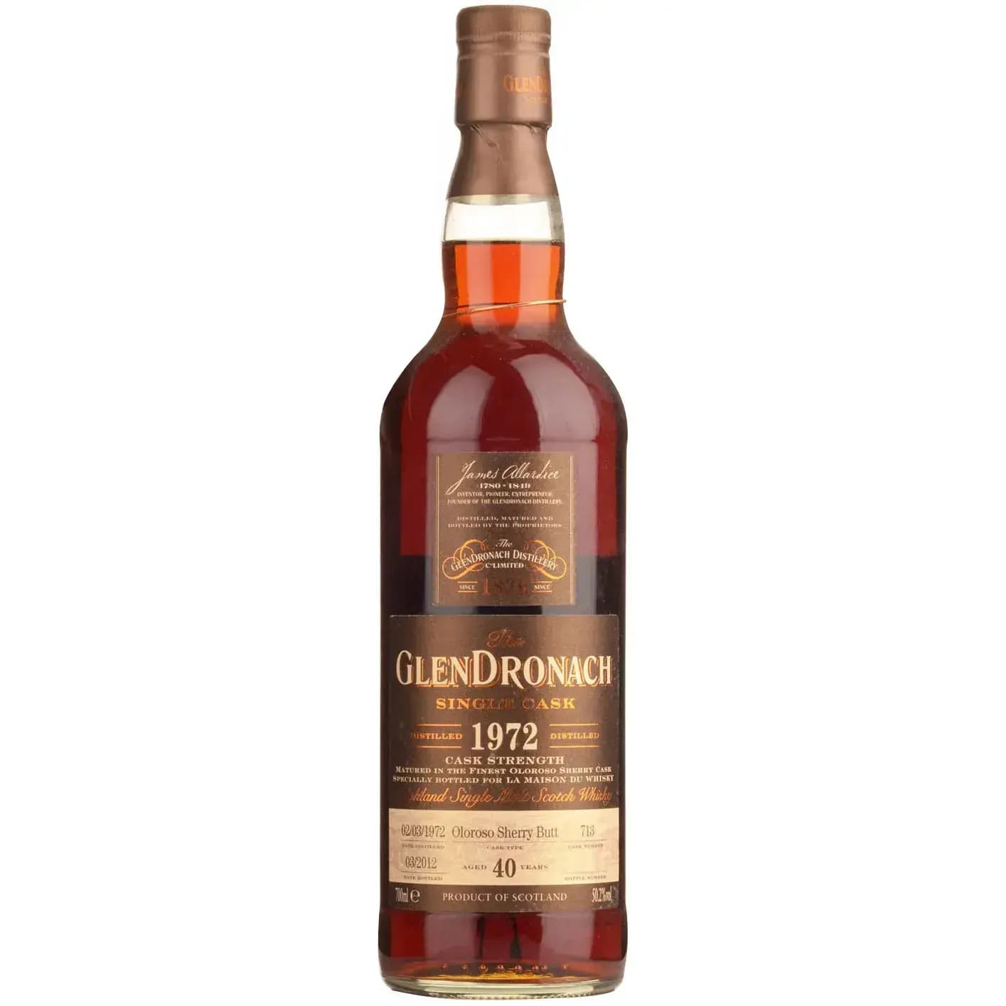 Glendronach 40 Years Old 1972 Single Cask Nr.713