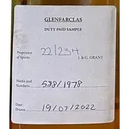 Glenfarclas 1978 Cask Nr.588