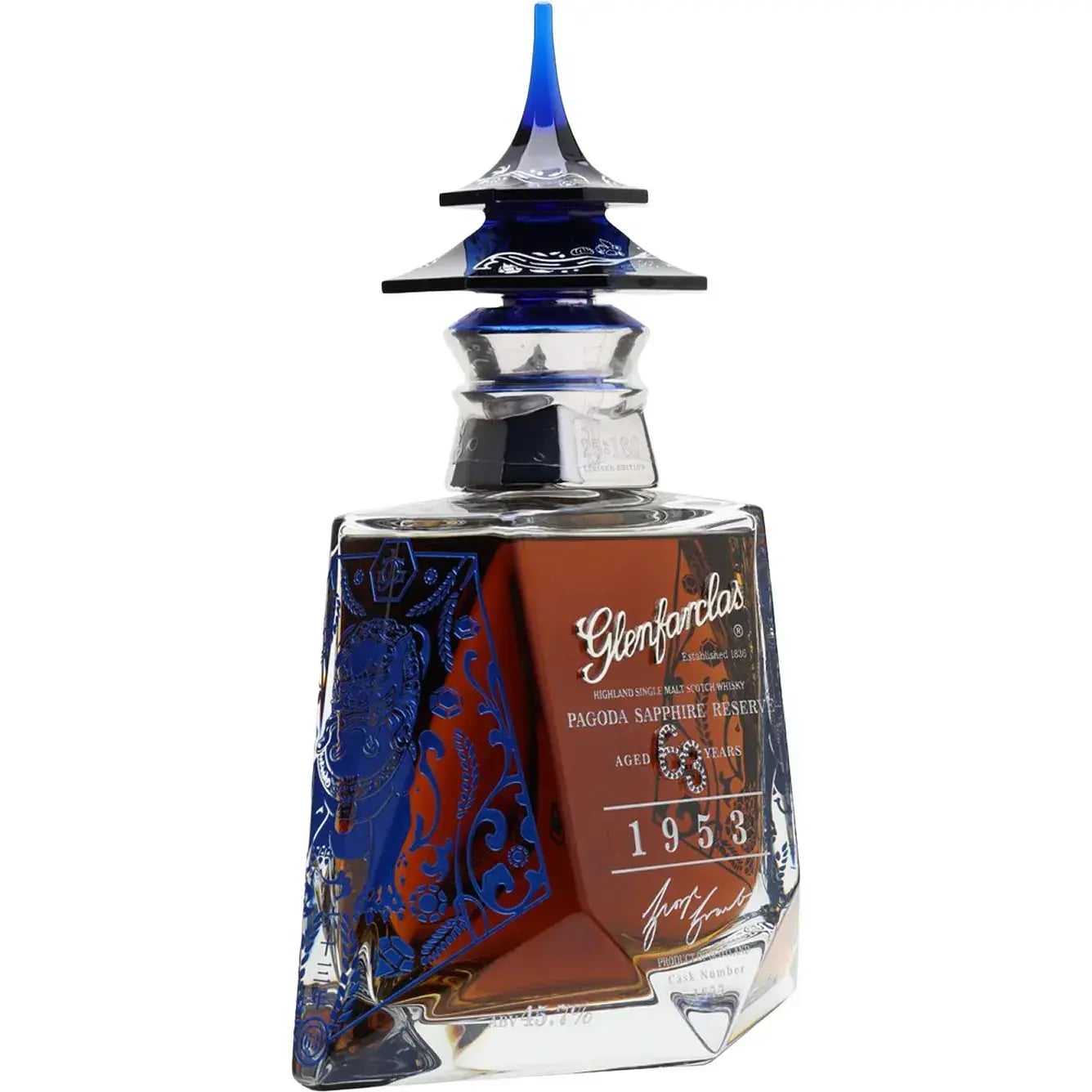 Glenfarclas 63 Years Old 1953 Sapphire Reserve Pagoda Edition