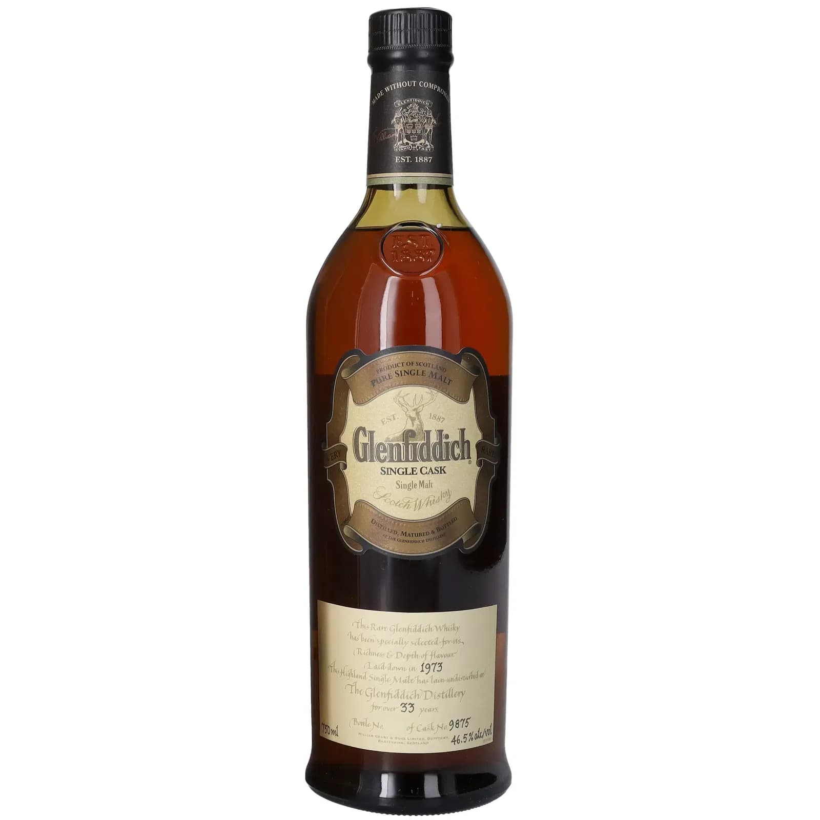 Glenfiddich 33 Years Old 1973 Vintage Reserve Cask Nr.9875