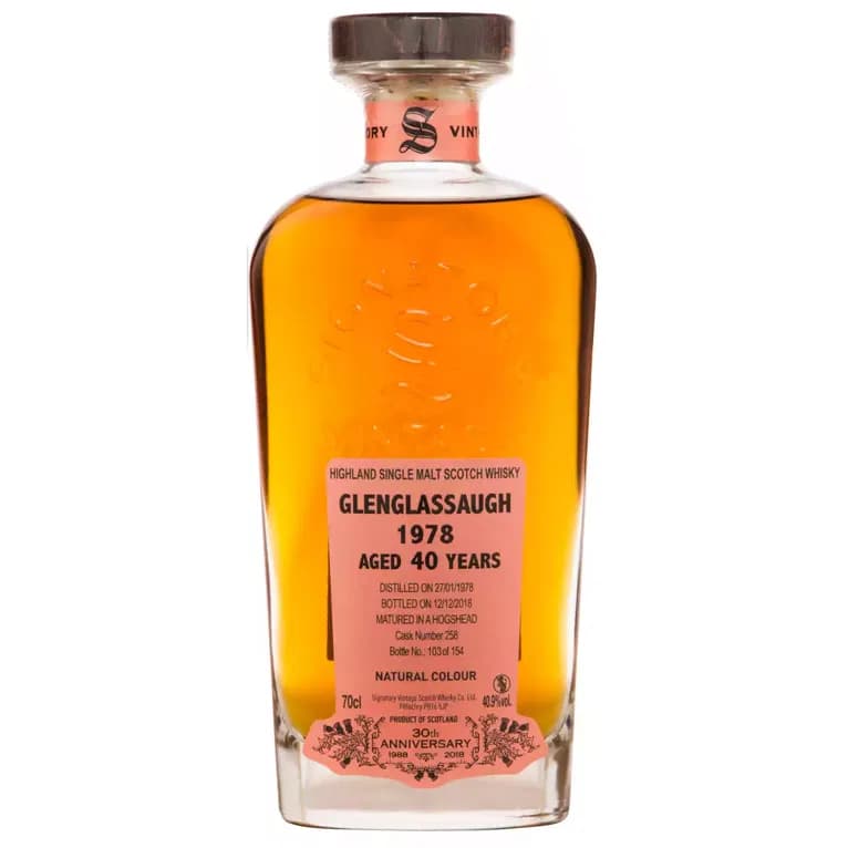 Glenglassaugh 40 Years Old 1978 30th Anniversary + 2 Gläser Signatory Vintage