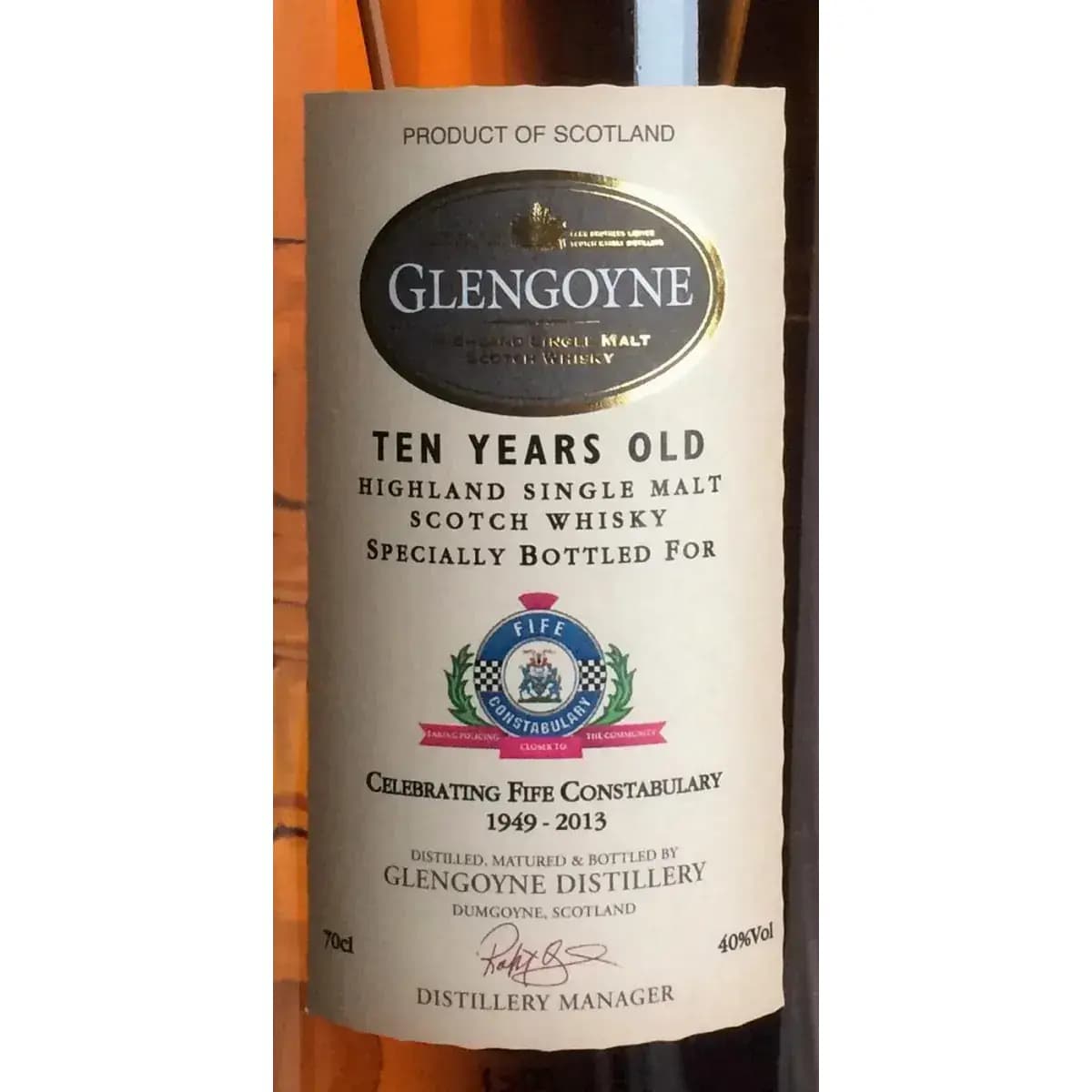 Glengoyne 10 Years Old Fife Constabulary