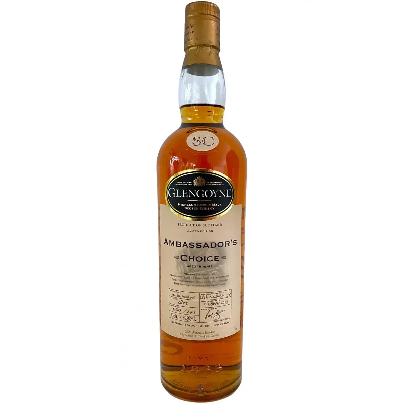 Glengoyne 1990 Ambassador'S Choice Cask Nr.2850 18 Years Old