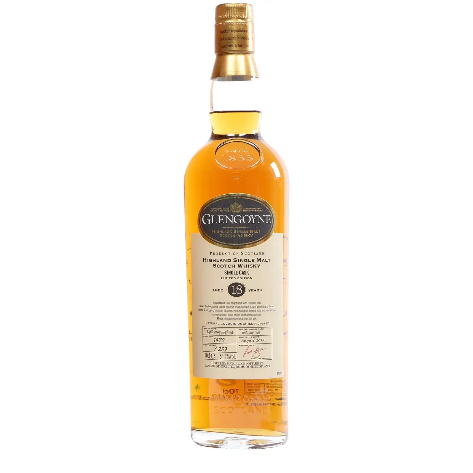 Glengoyne 1995 Single Cask - Limited Edition Cask Nr.1470 18 Years Old