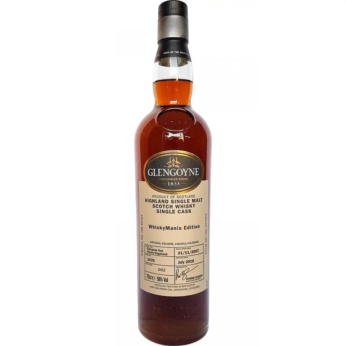 Glengoyne 2007 Whiskymania Edition Cask Nr.1670