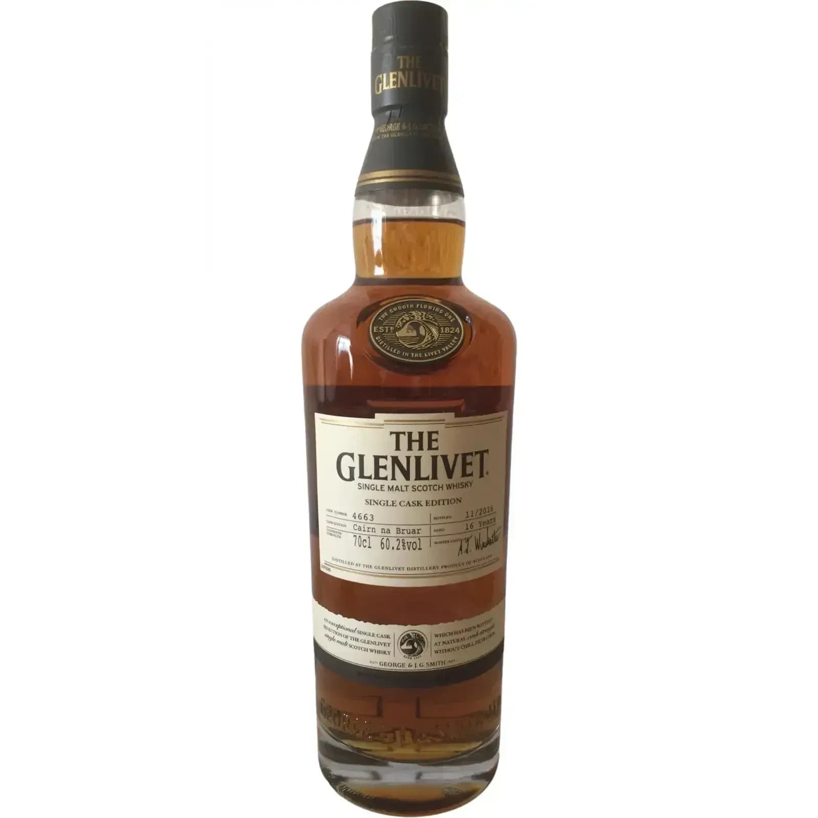 Glenlivet 16 Years Old Carn Na Bruar Single Cask Edition Nr.4663