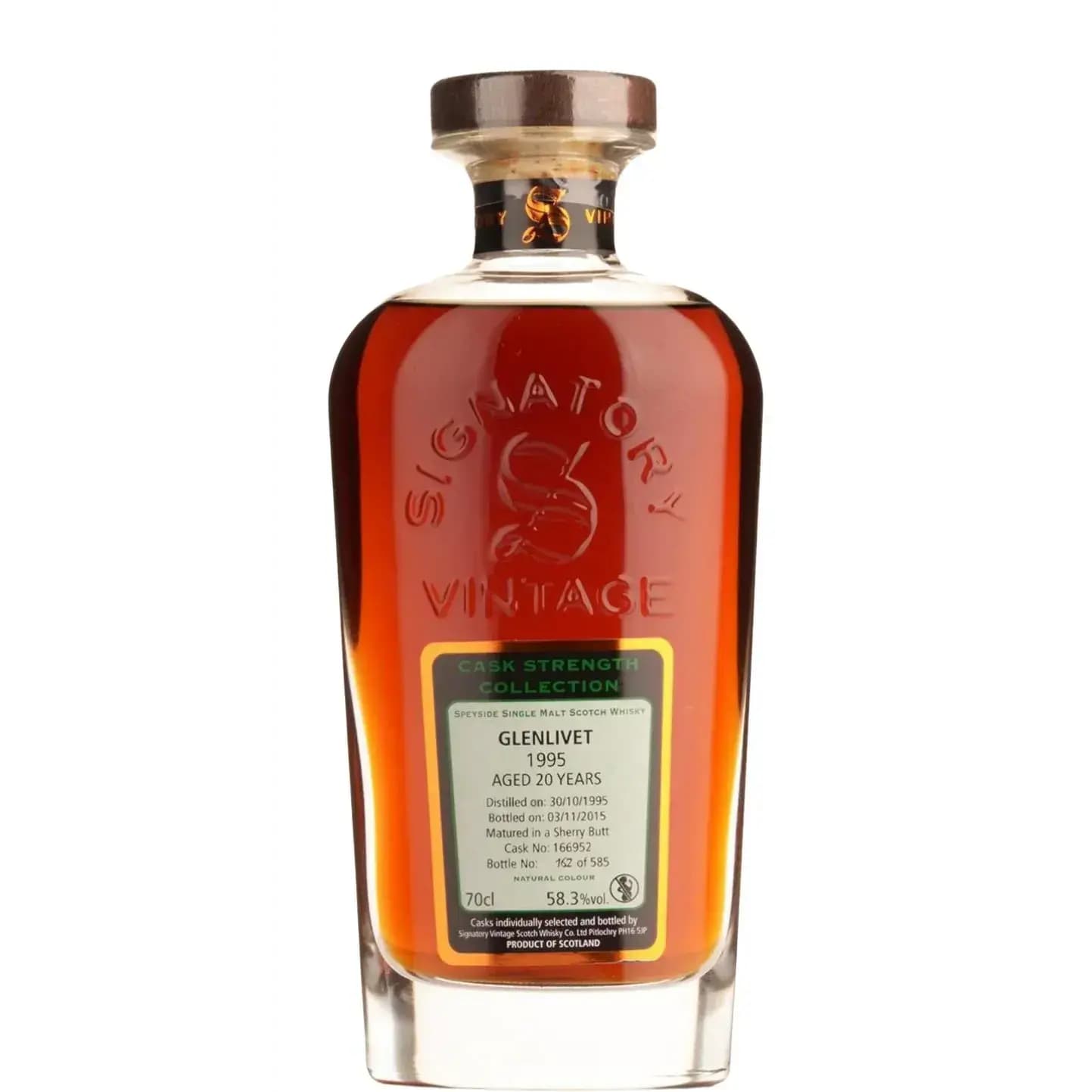 Glenlivet 20 Years Old 1995 Cask Strength Collection Signatory Vintage 166952