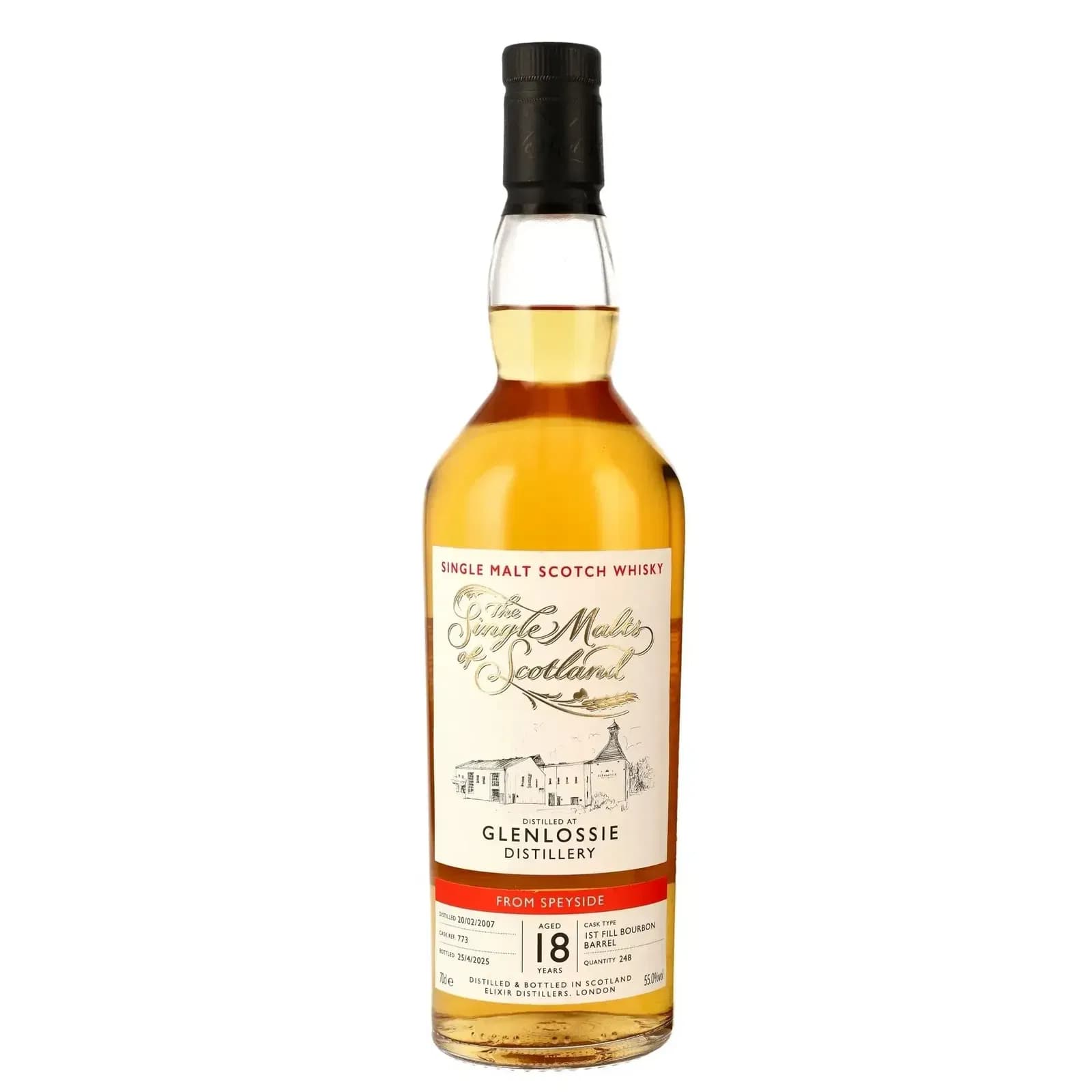 Glenlossie 18 Years Old 2007 The Single Malts of Scotland Elixir Distillers 773