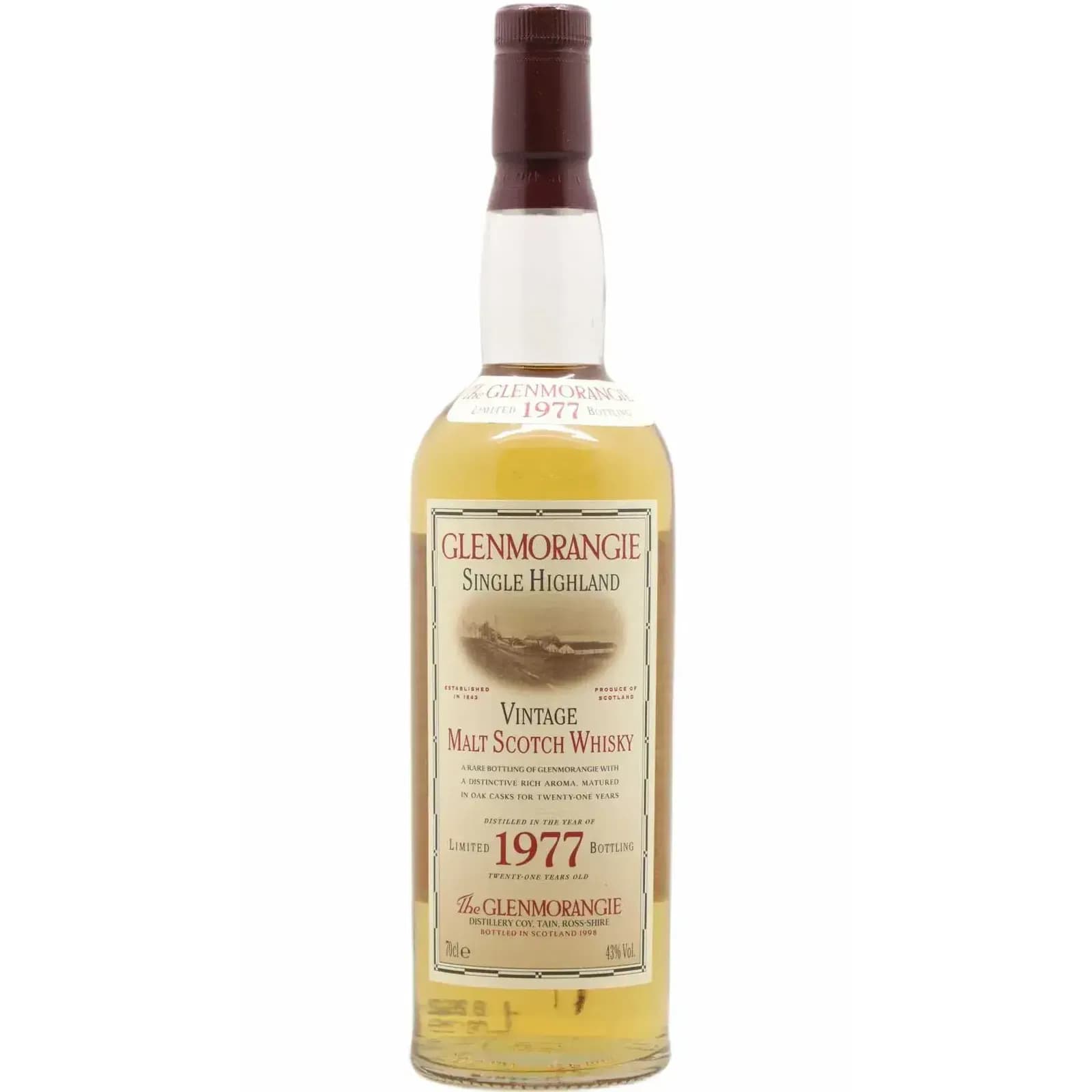 Glenmorangie 21 Years Old 1977 Limited Bottling