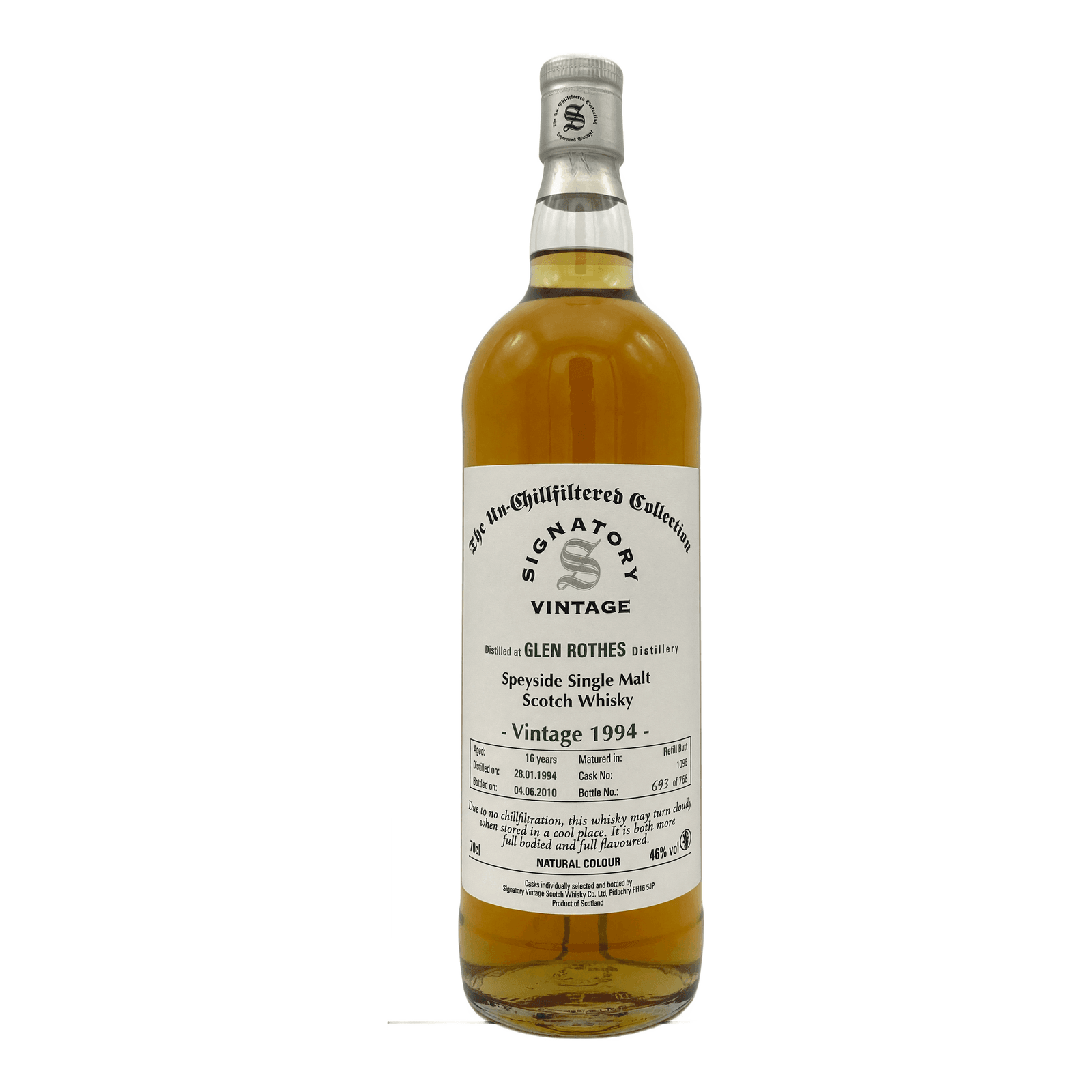 Glenrothes 16 Years Old 1994 The Un-Chillfiltered Collection Signatory Vintage Cask Nr. 1098