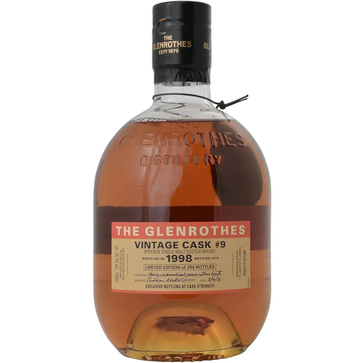 Glenrothes 1998 Vintage Cask #9 Cask Nr.9