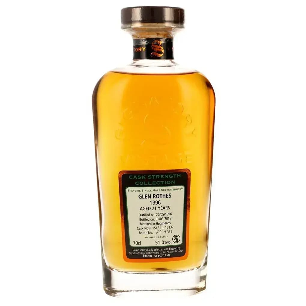 Glenrothes 21 Years Old 1996 Cask Strength Collection Signatory Vintage 15131+1532