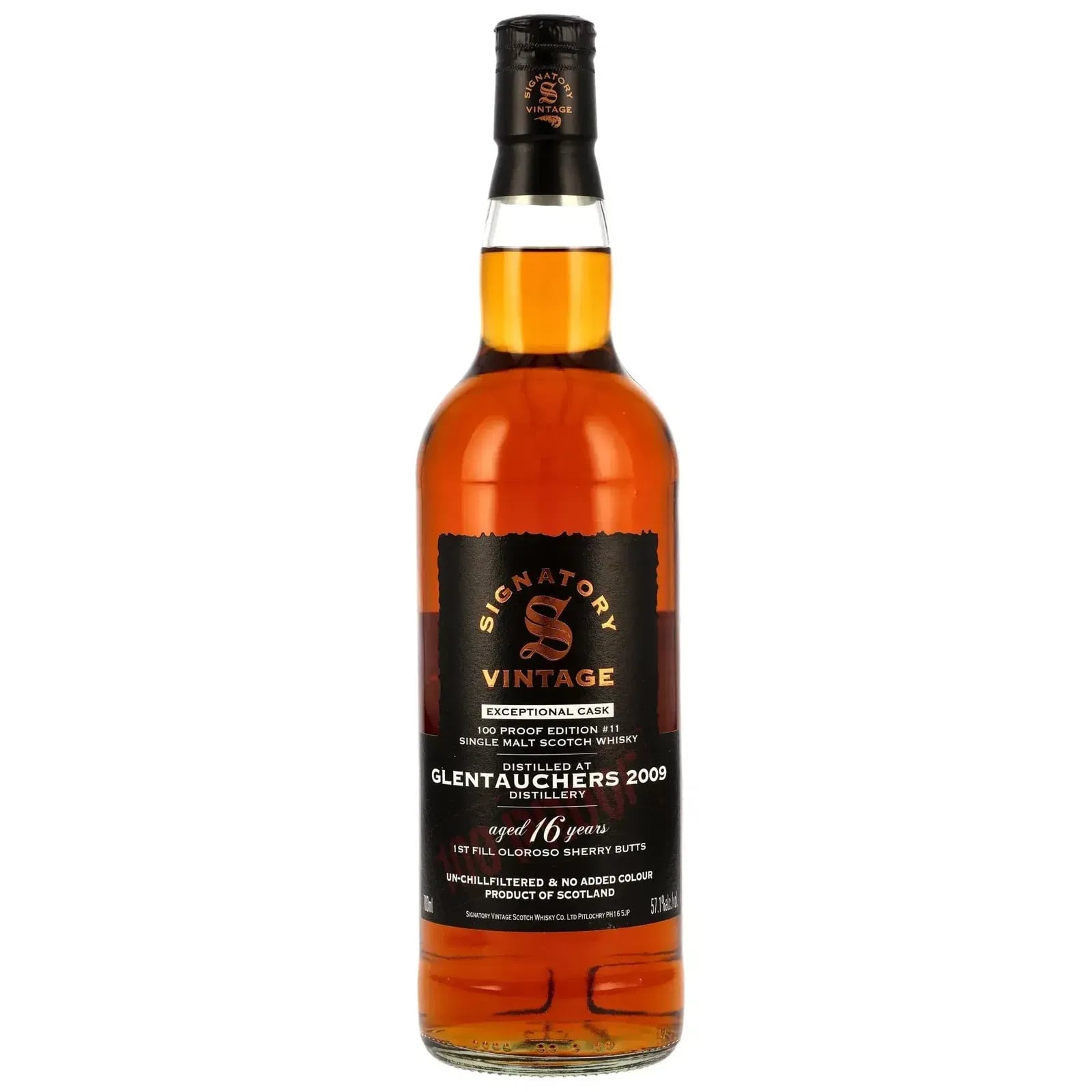 Glentauchers 16 Years Old 2009 Exceptional Cask 100 Proof Edition #11 Signatory Vintage