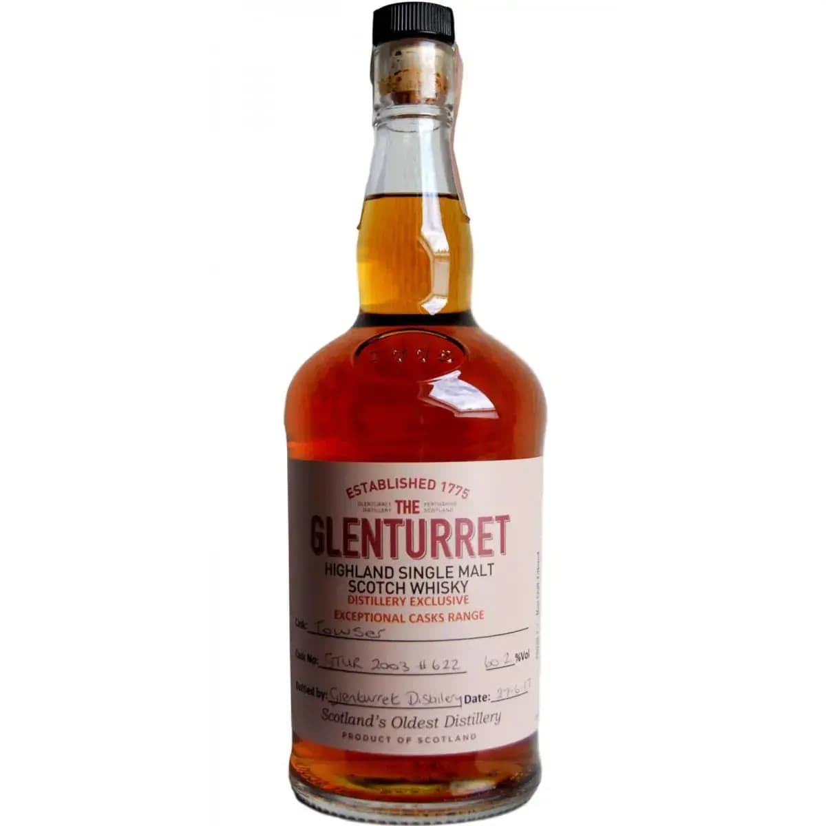 Glenturret 13 Years Old Distillery Exclusive Exceptional Casks Range The Towser Cask Nr.GTUR2003 #622