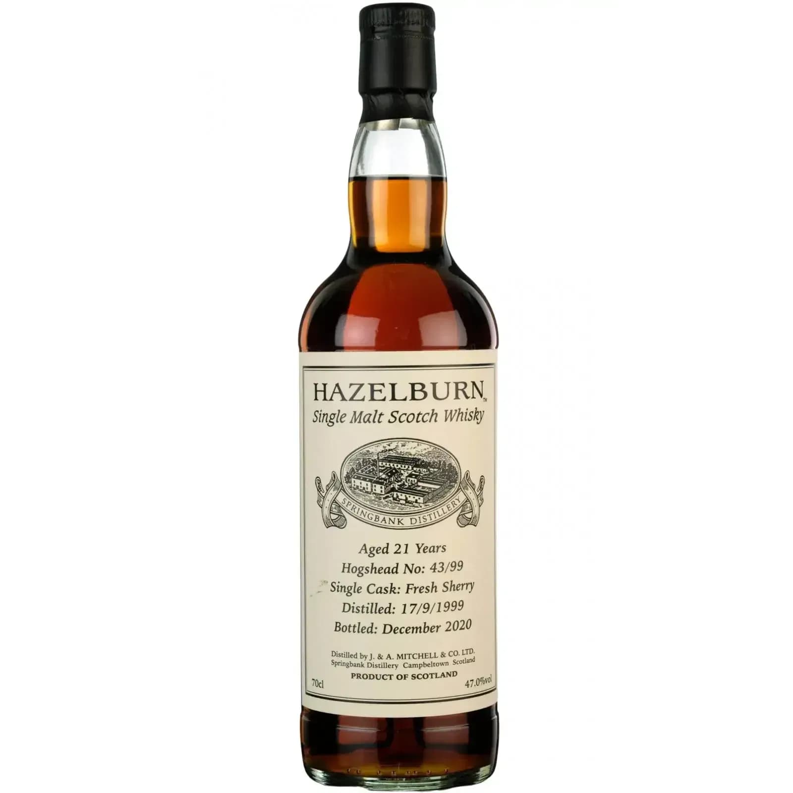 Hazelburn 21 Years Old 1999 Private Bottling Cask Nr.43/99
