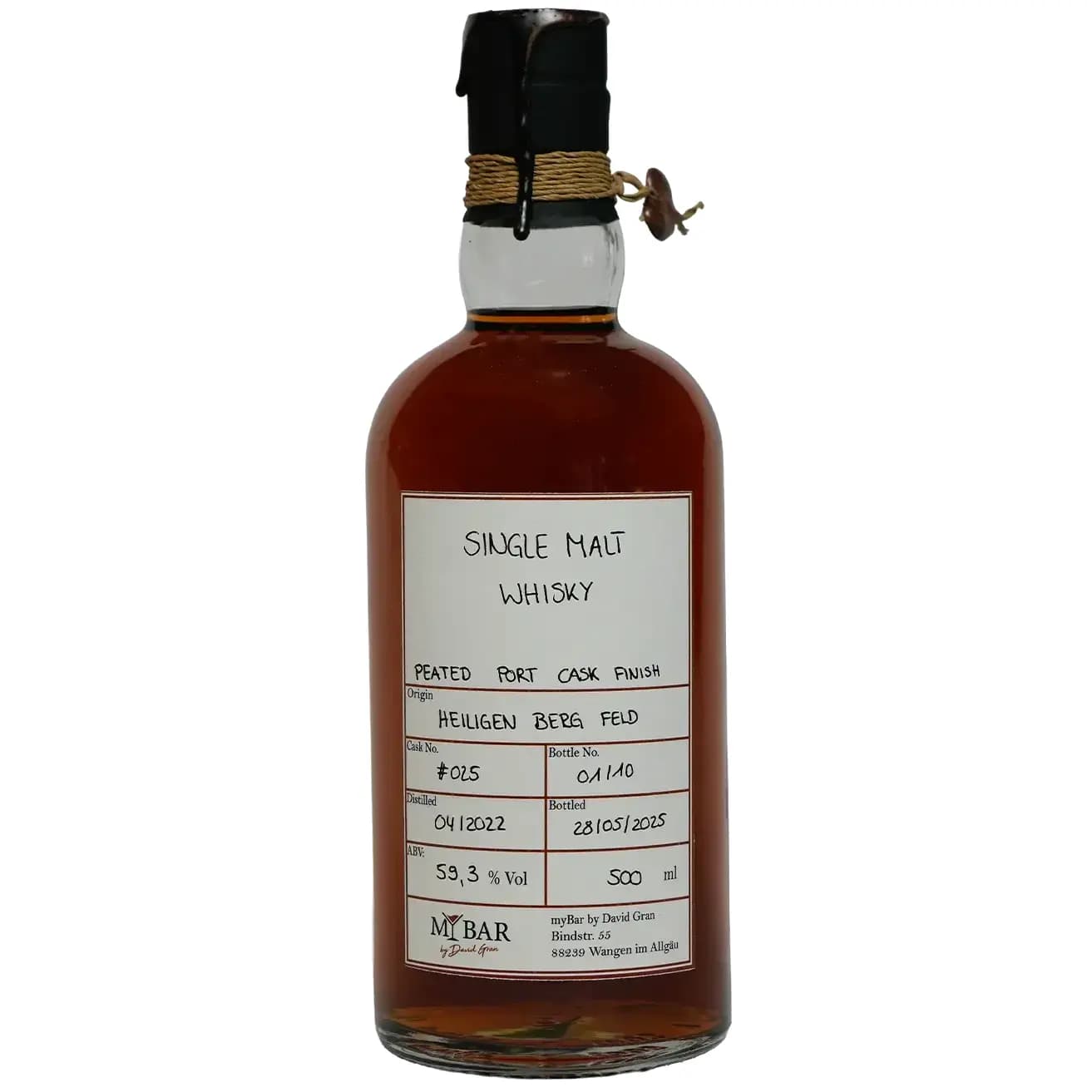 Heiligen Berg Feld 2022 Peated Port Finish - myBar by David Gran
