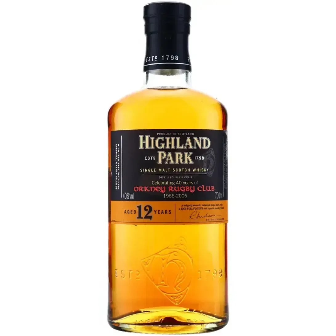 Highland Park 12 Years Old Celebrating 40 Years Of Orkney Rugby Club