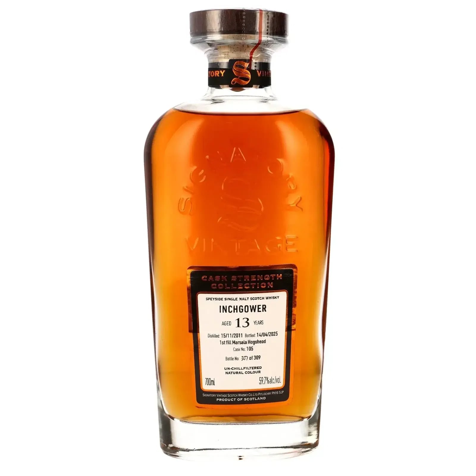 Inchgower 13 Years Old 2011 Cask Strength Collection Signatory Vintage 105