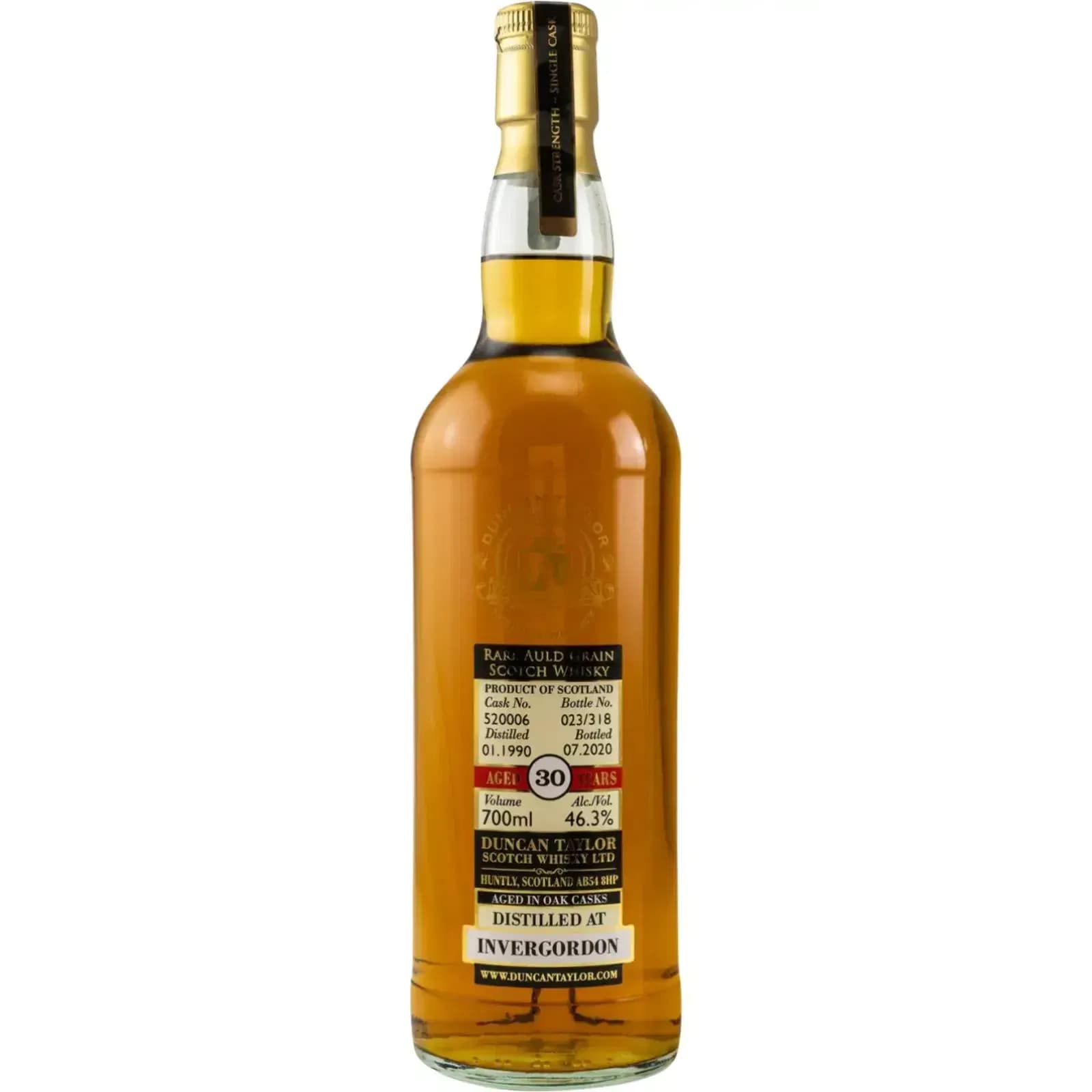 Invergordon 30 Years Old 1990 Rare Auld Grain Duncan Taylor 520006