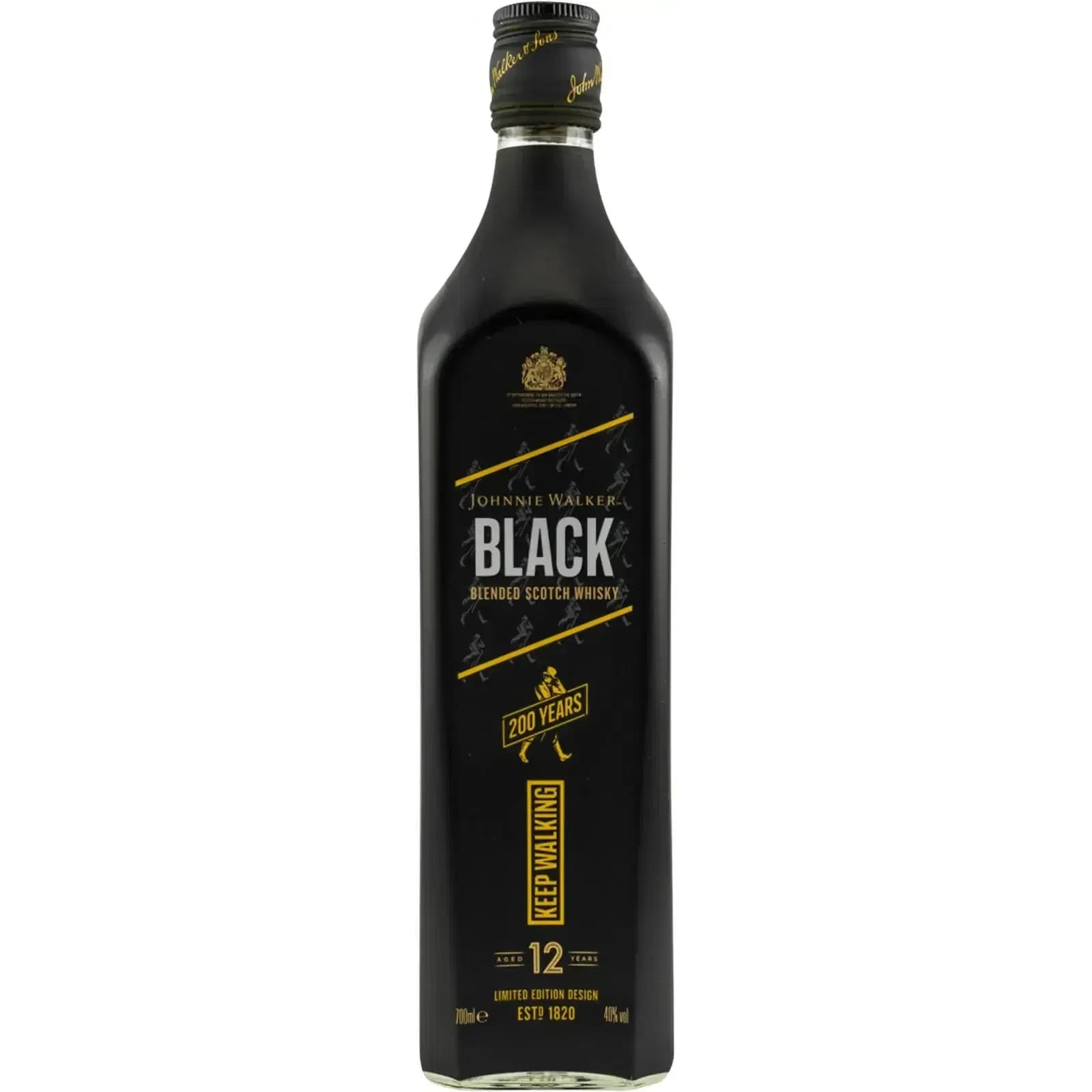 Johnnie Walker Black Label 200 Years Black Bottle