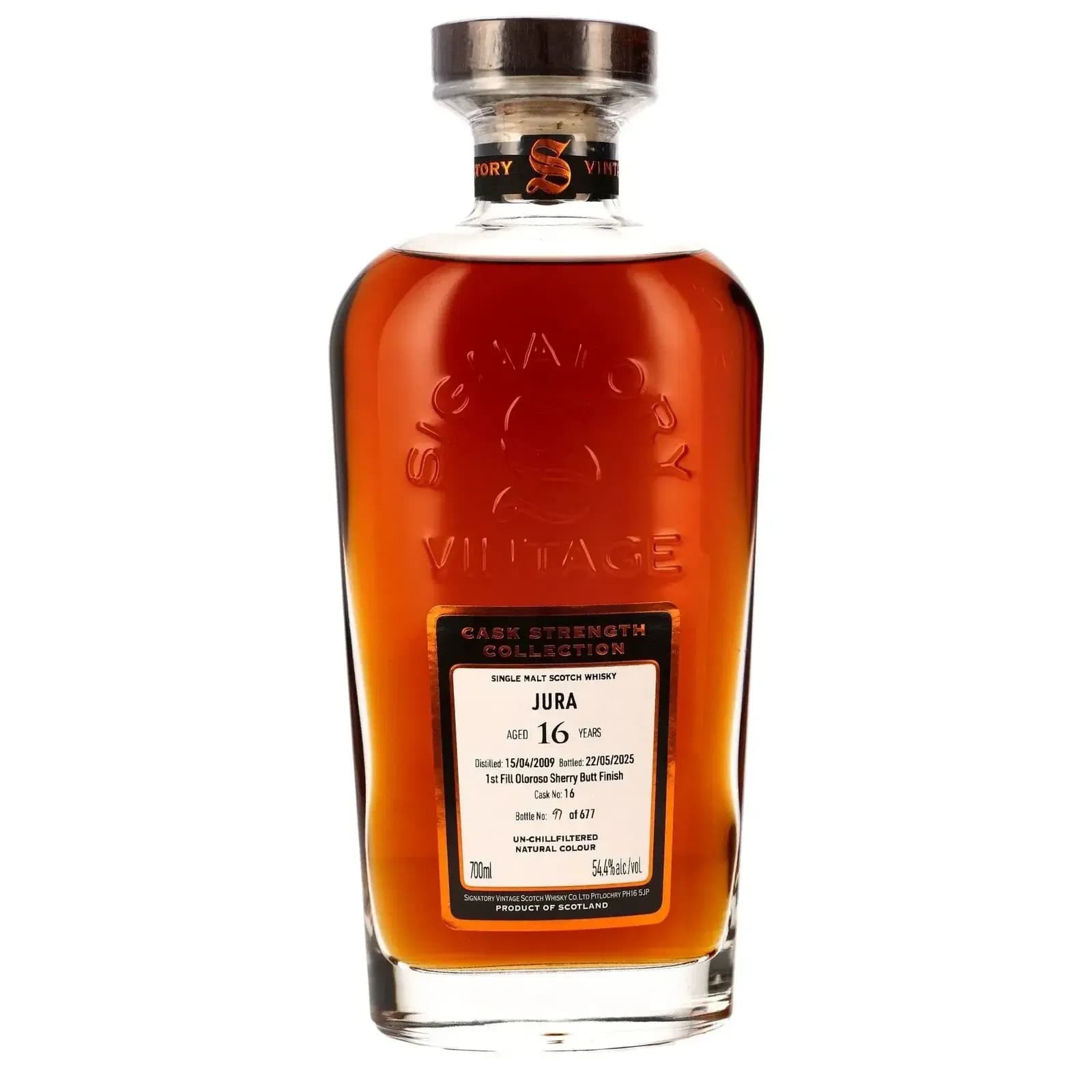 Jura 16 Years Old 2009 Cask Strength Collection Signatory Vintage 16