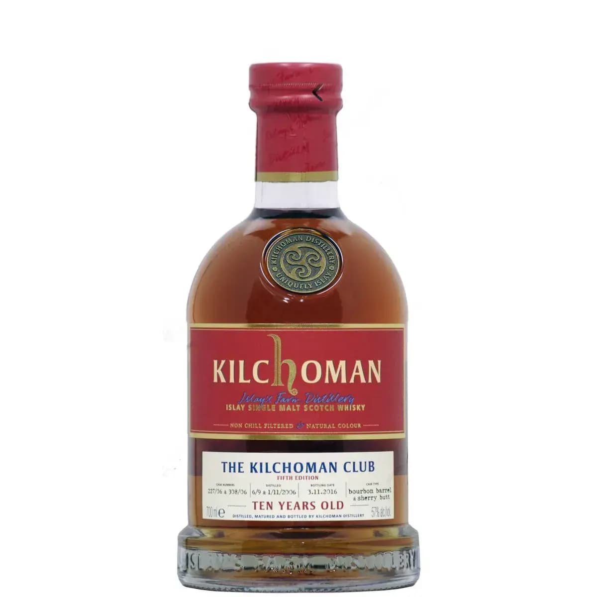Kilchoman 10 Years Old 2006 The Kilchoman Club - 5Th Edition Nr.227/06 + 308/06
