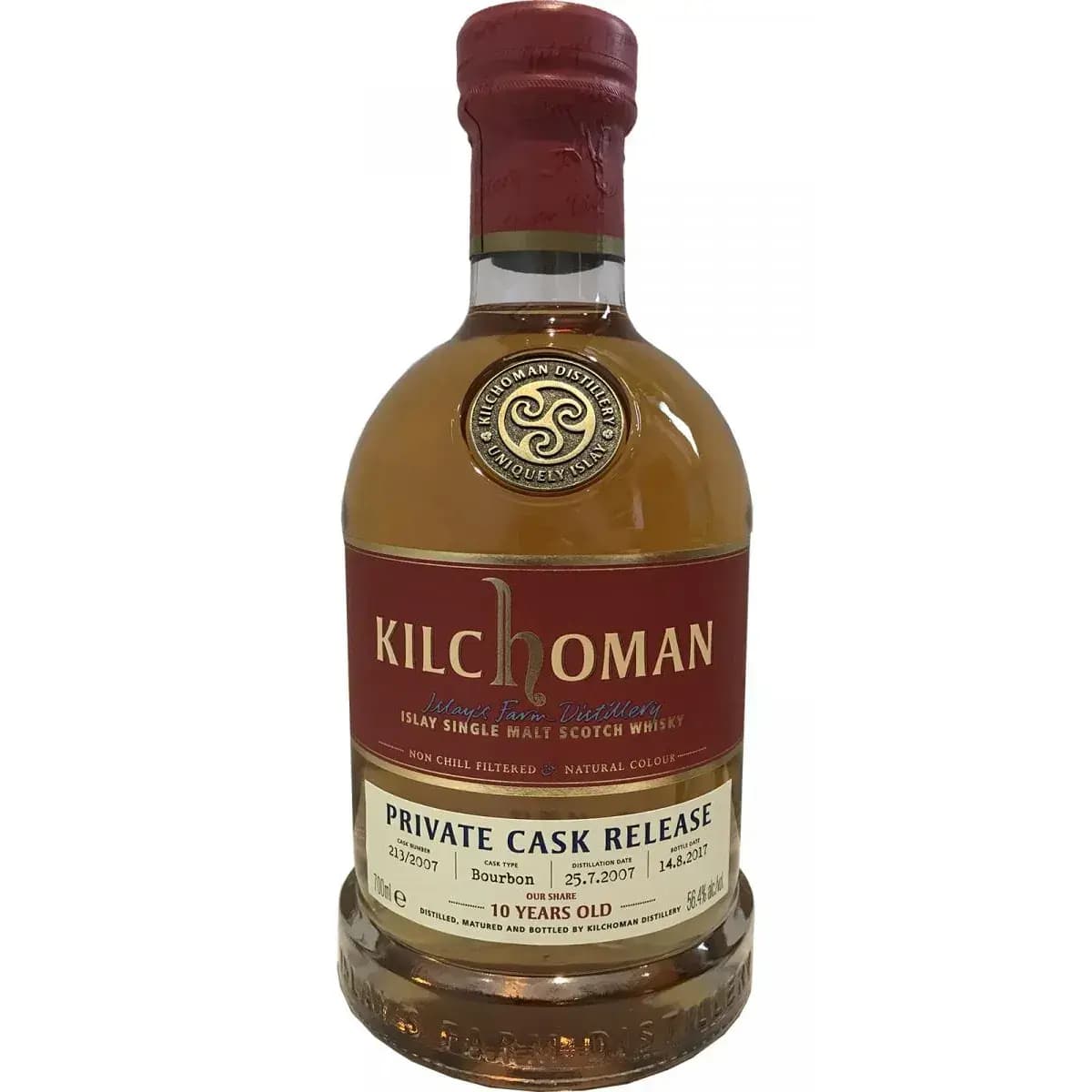 Kilchoman 10 Years Old 2007 Private Cask Release Nr.213/2007