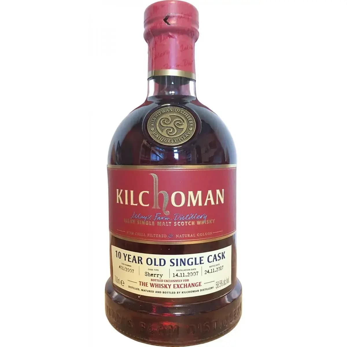 Kilchoman 10 Years Old 2007 The Whisky Exchange Cask Nr.401/2007