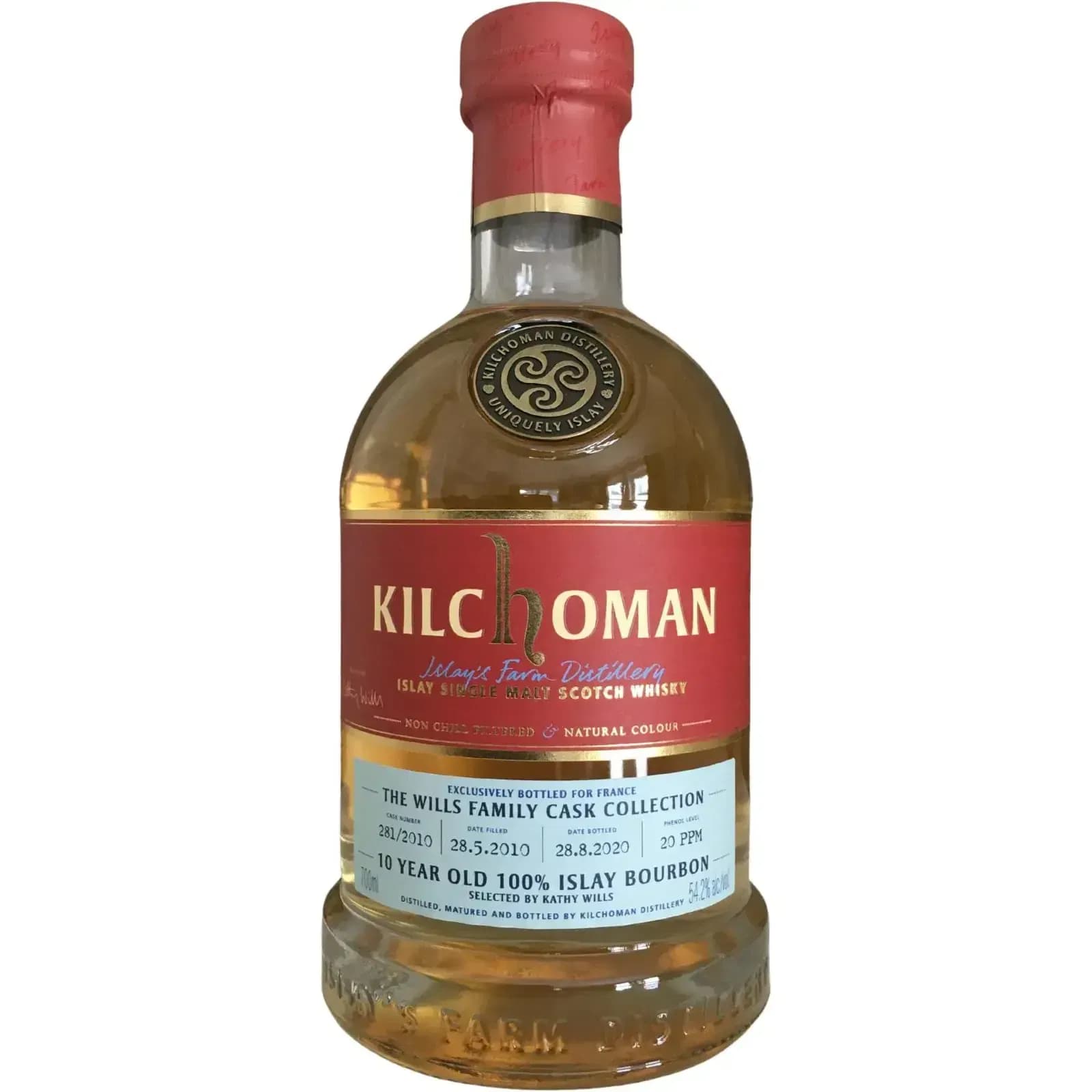 Kilchoman 10 Years Old 2010 The Wills Family Cask Collection - Kathy Wills Cask Nr.281/2010