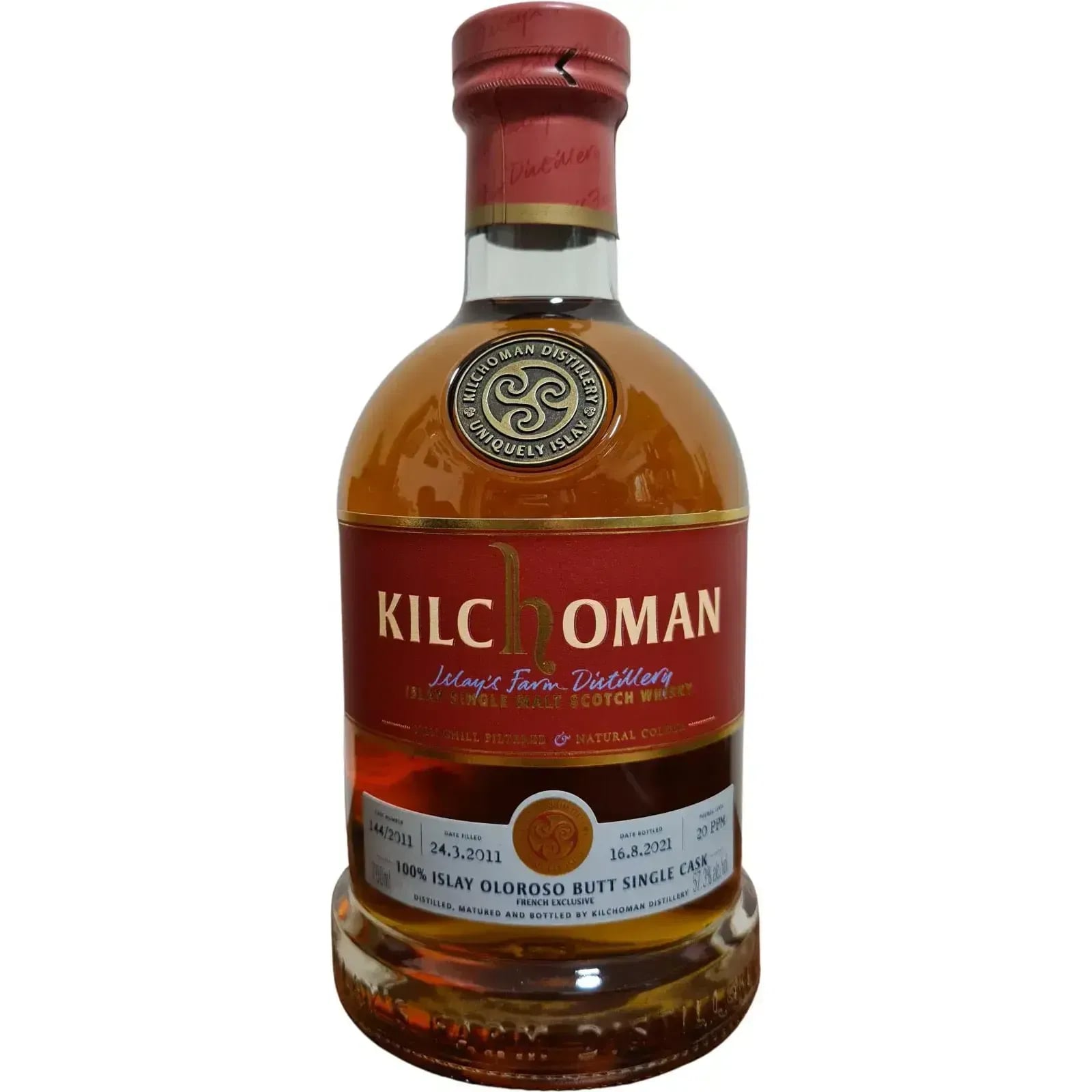 Kilchoman 10 Years Old 2011 100% Islay Oloroso Sherry Butt Cask Nr.144/2011
