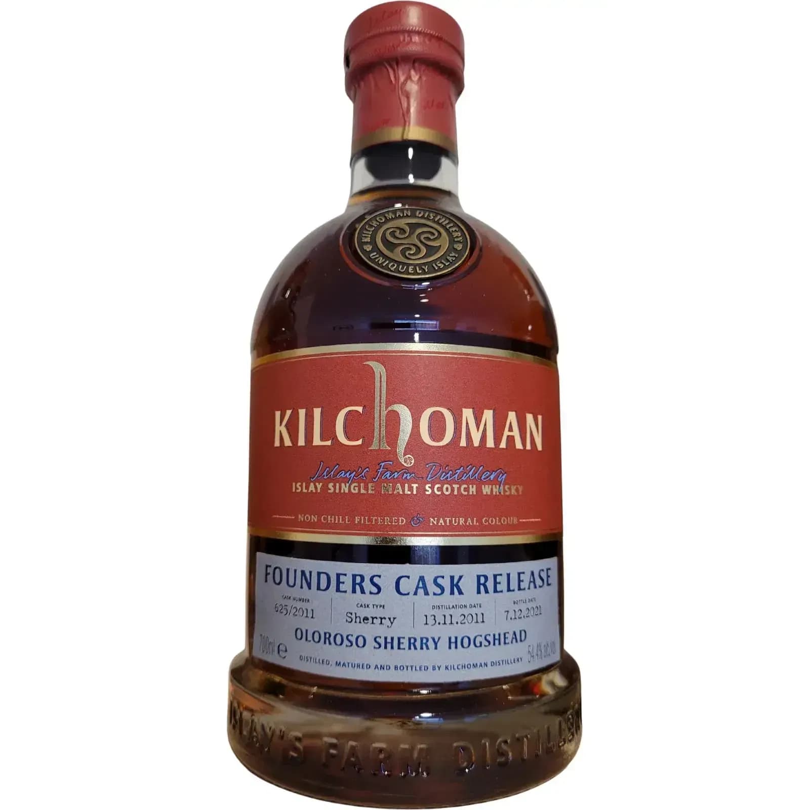 Kilchoman 10 Years Old Founders Cask 4Th Edition Nr.625/2011